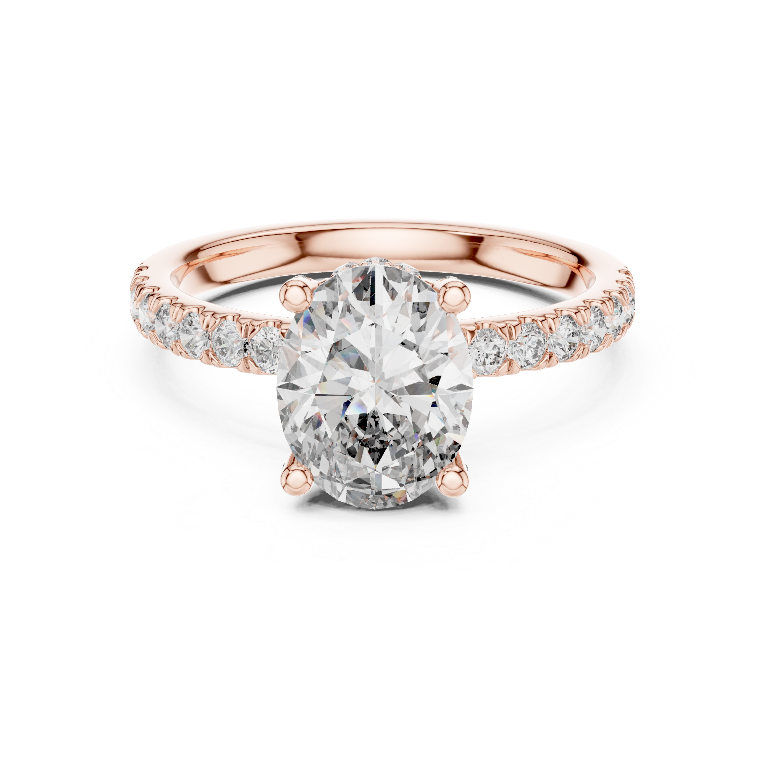 Orlina Oval Cut Fine Diamond Ring