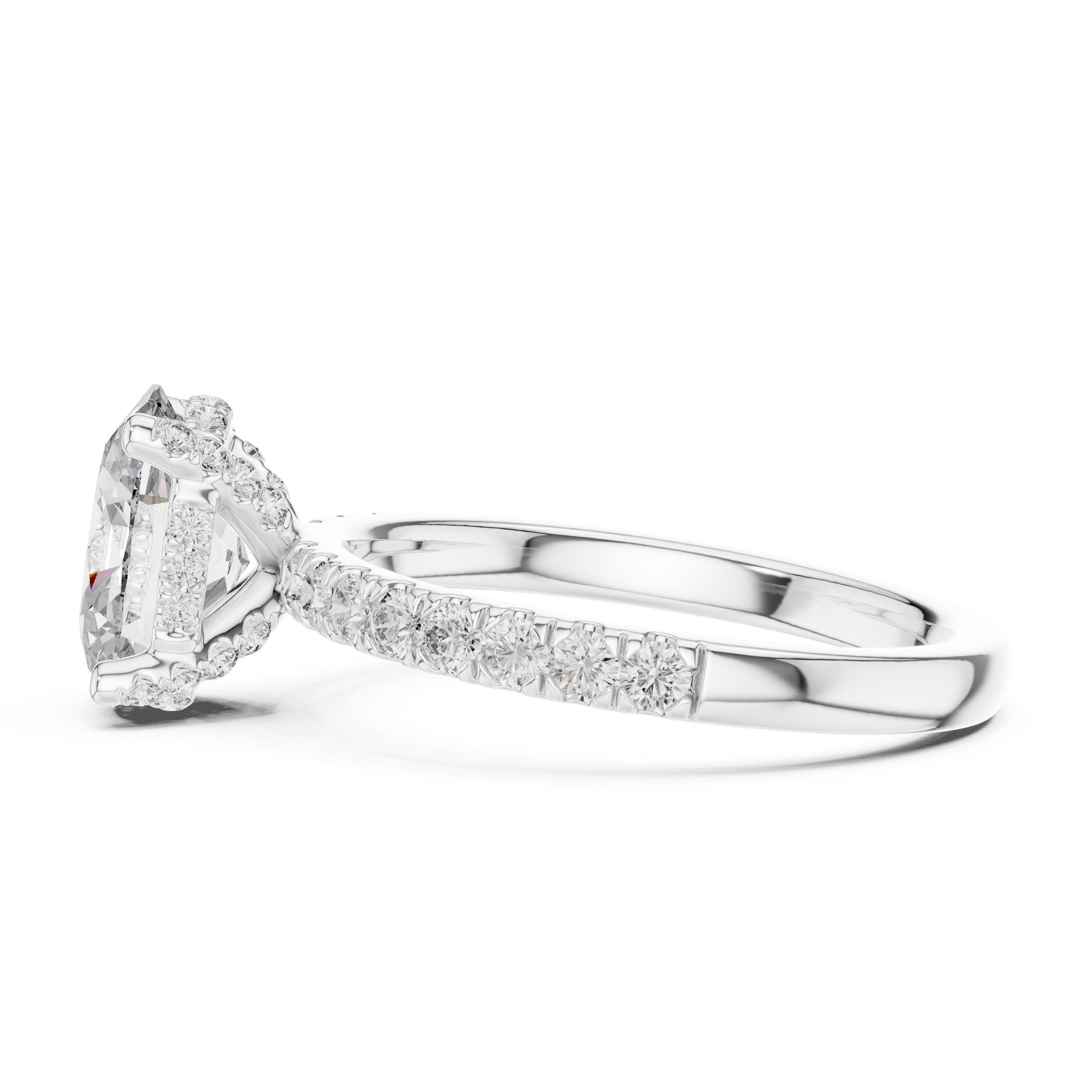 Orlina Oval Cut Fine Diamond Ring