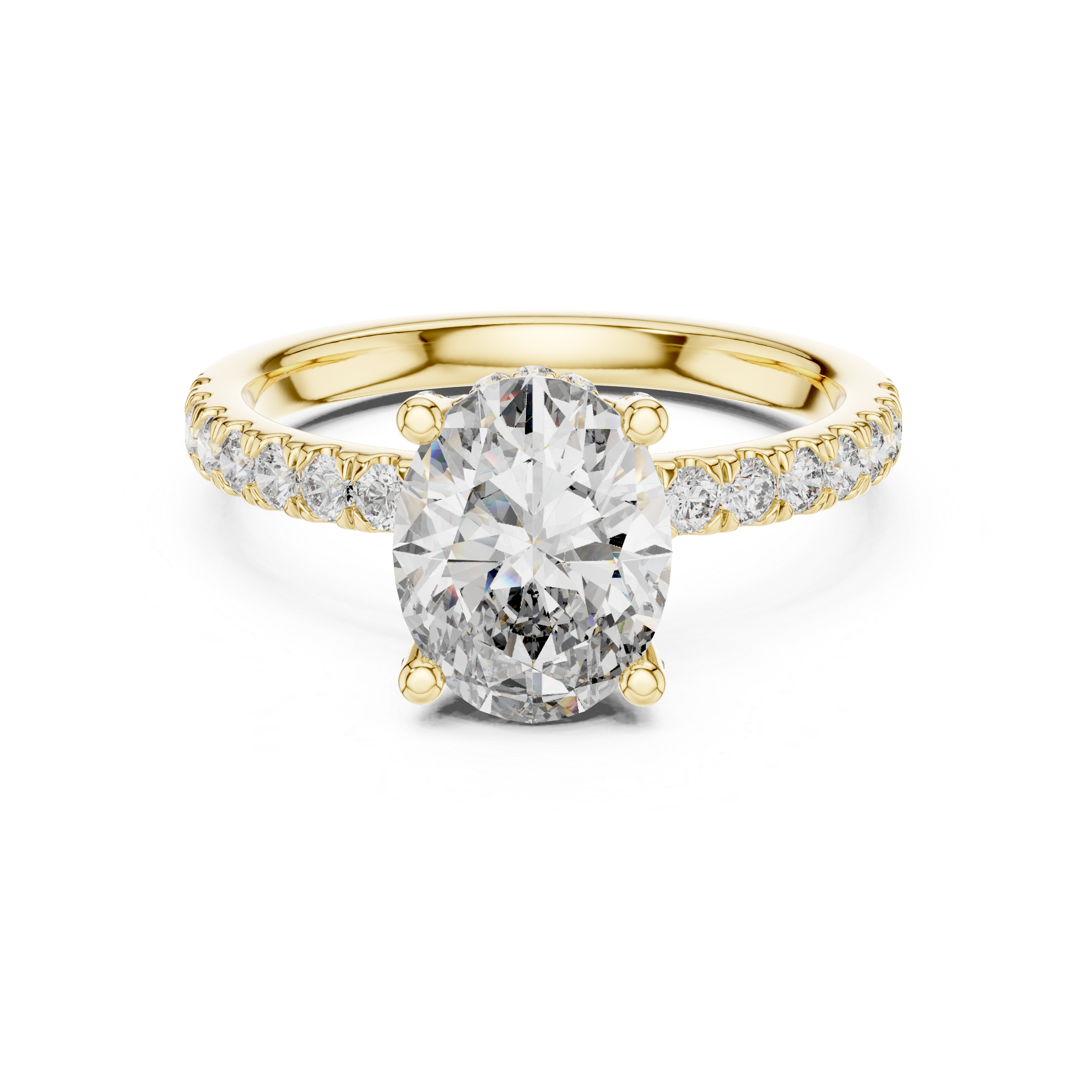 Orlina Oval Cut Fine Diamond Ring