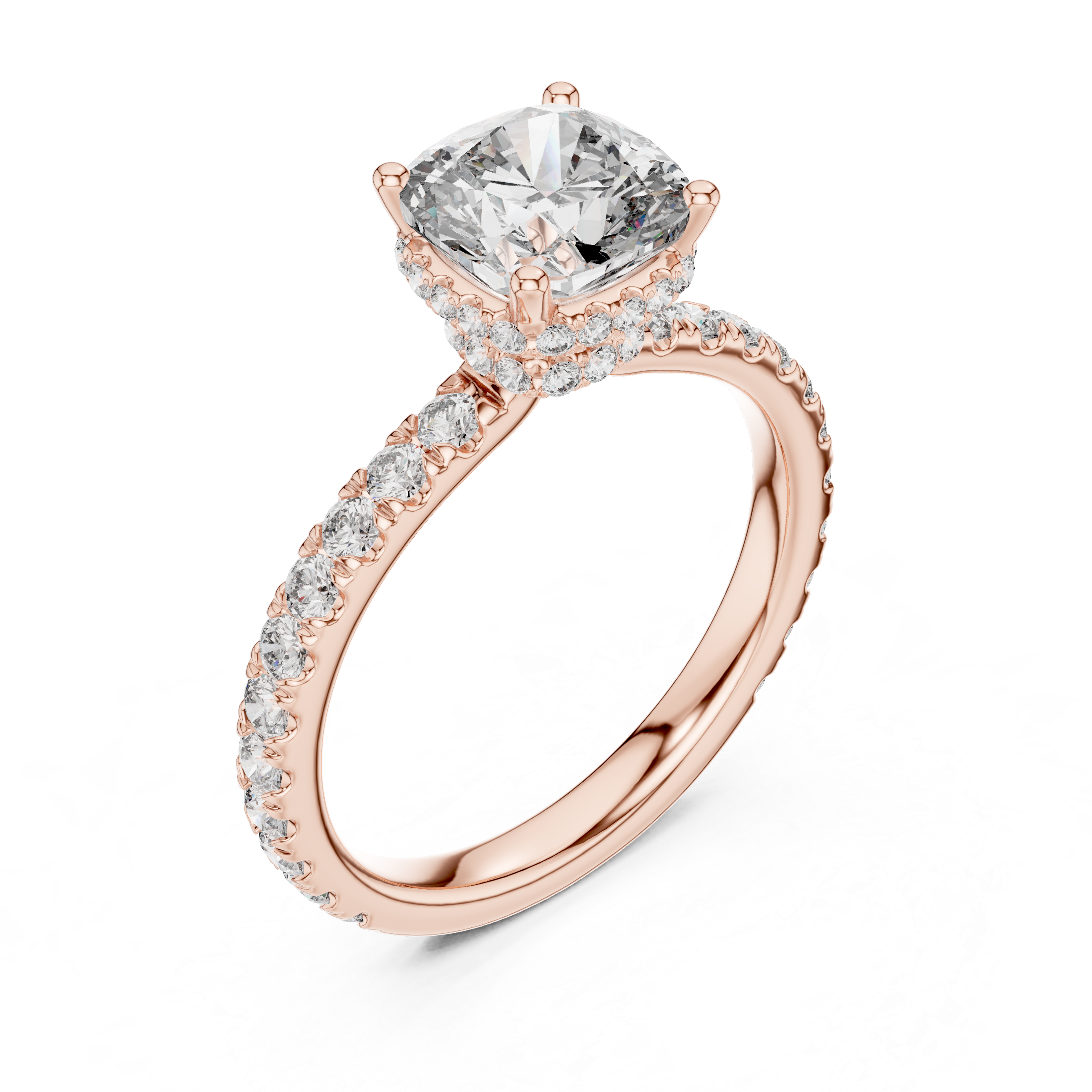 Lumière Cushion Diamond Ring