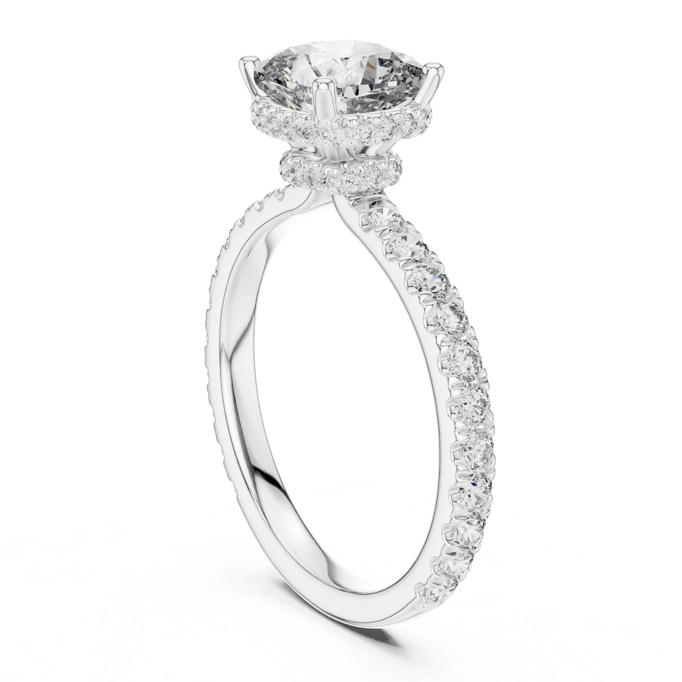 Lumière Cushion Diamond Ring