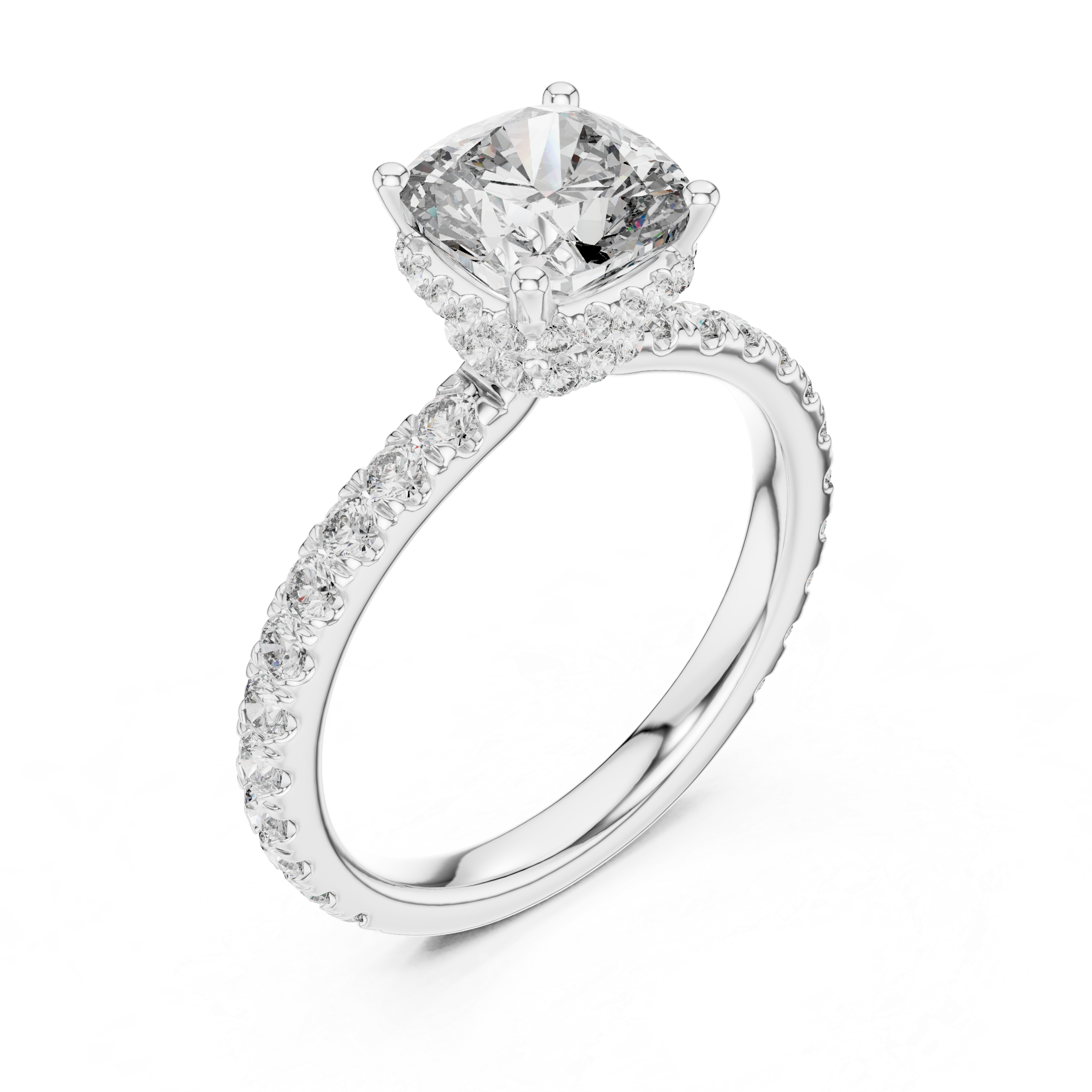 Lumière Cushion Diamond Ring