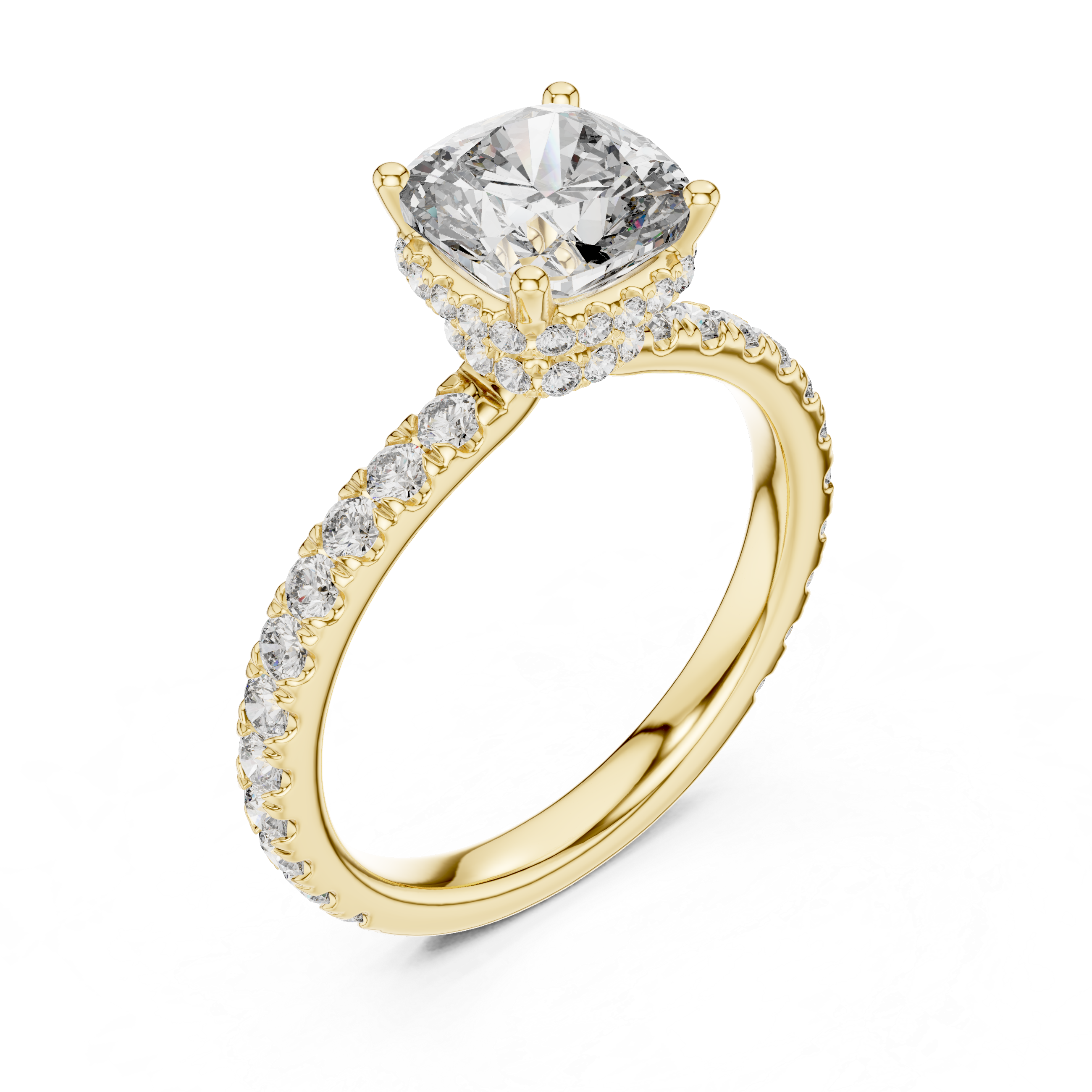 Lumière Cushion Diamond Ring