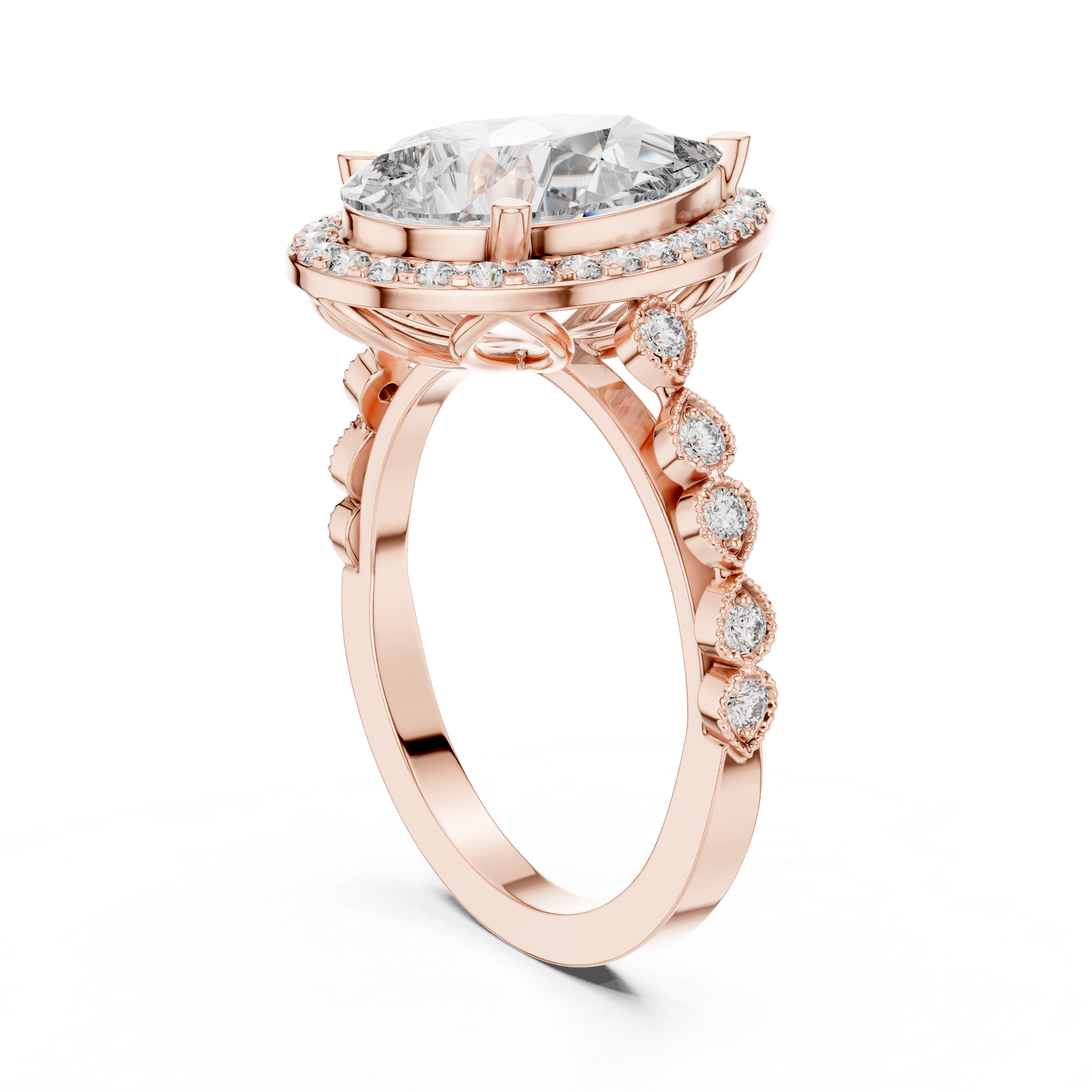 Tasvea Celestia Pear Diamond Ring