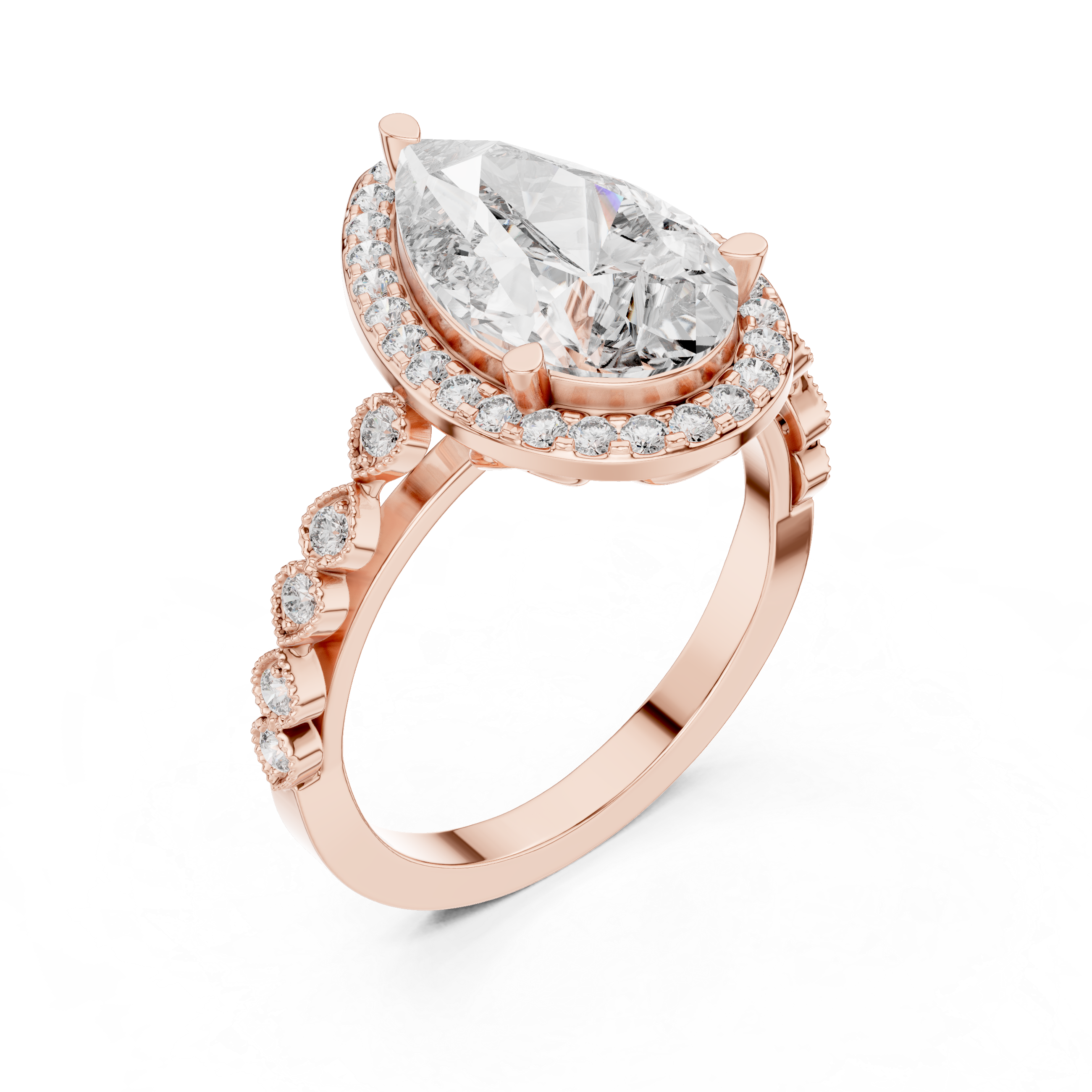 Tasvea Celestia Pear Diamond Ring