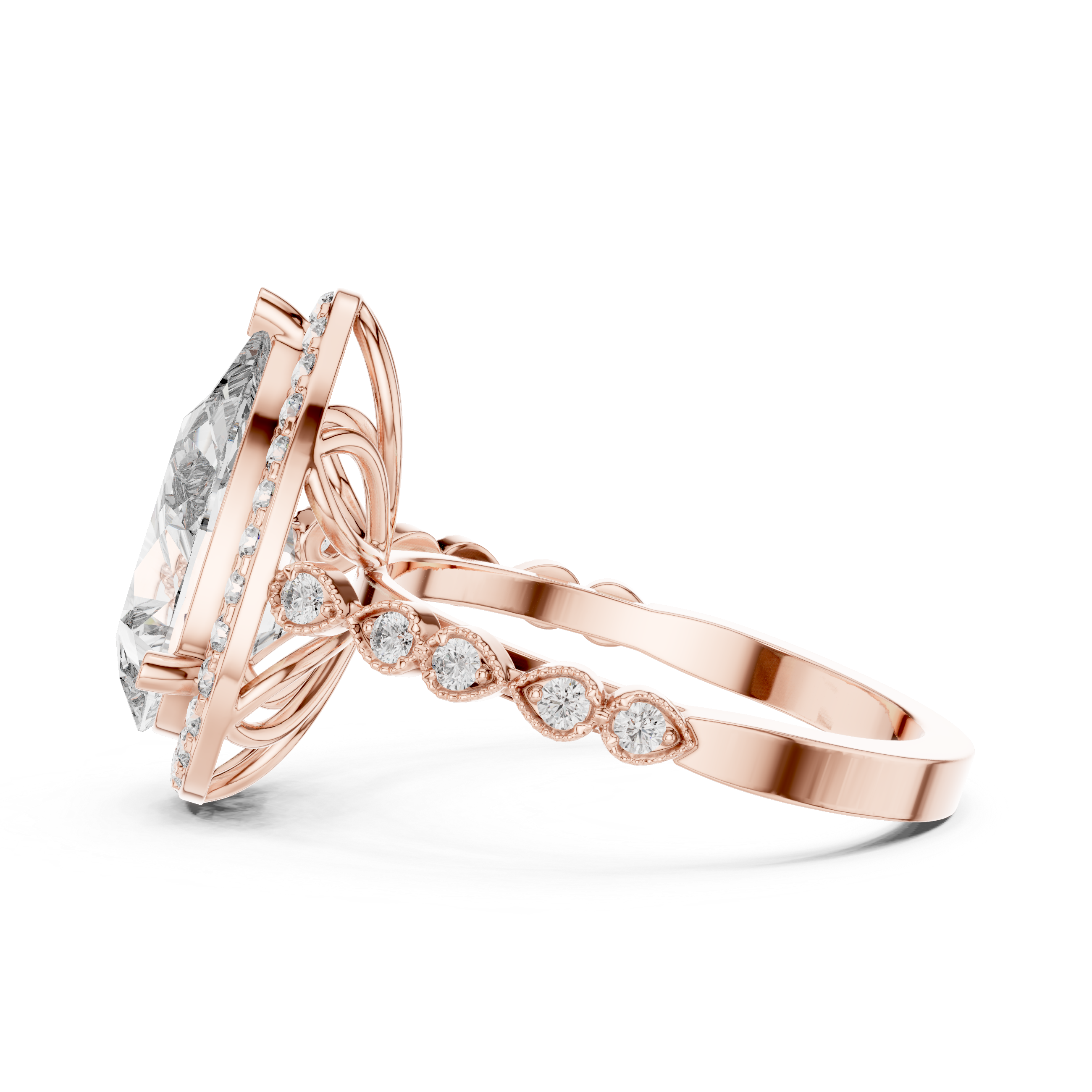 Tasvea Celestia Pear Diamond Ring