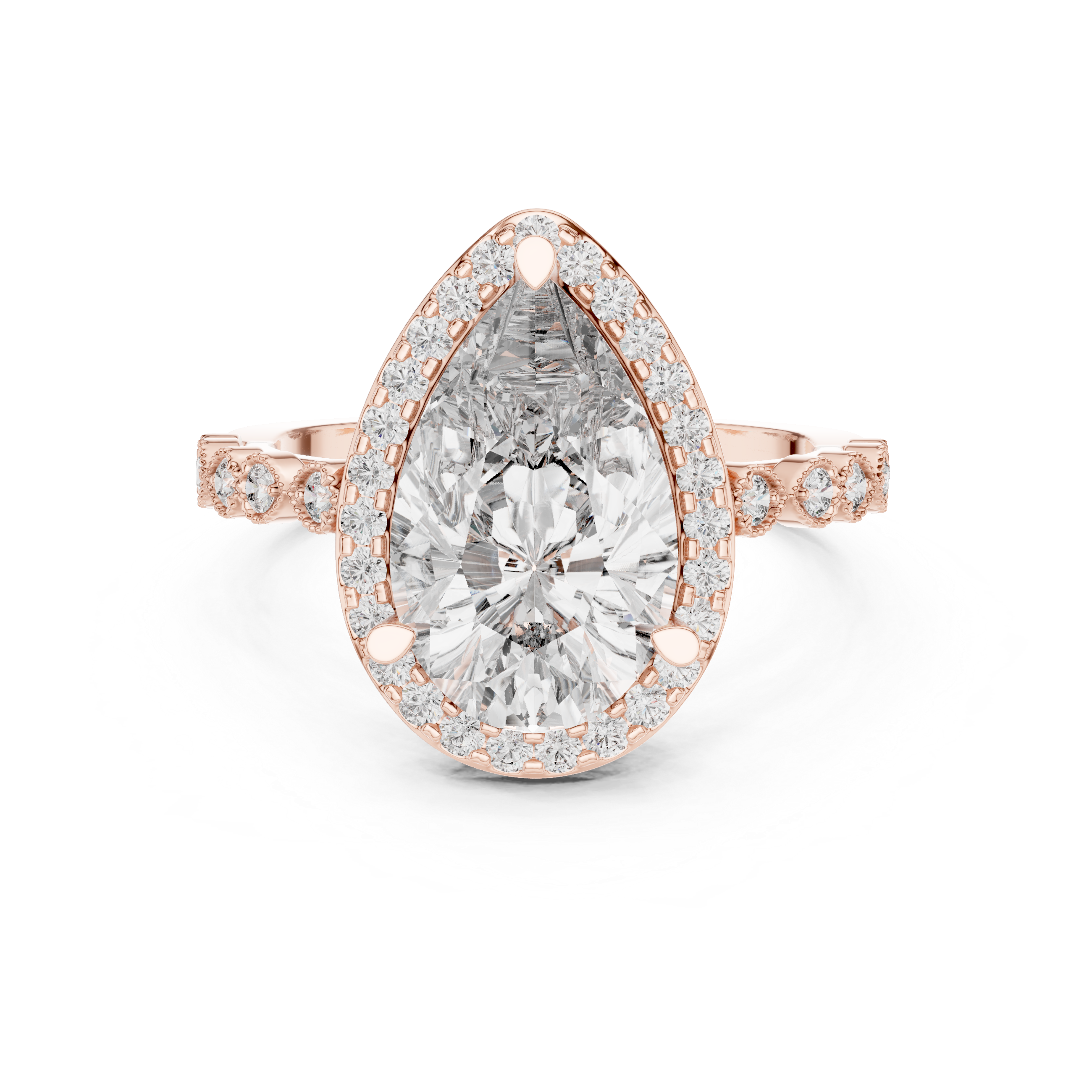 Tasvea Celestia Pear Diamond Ring