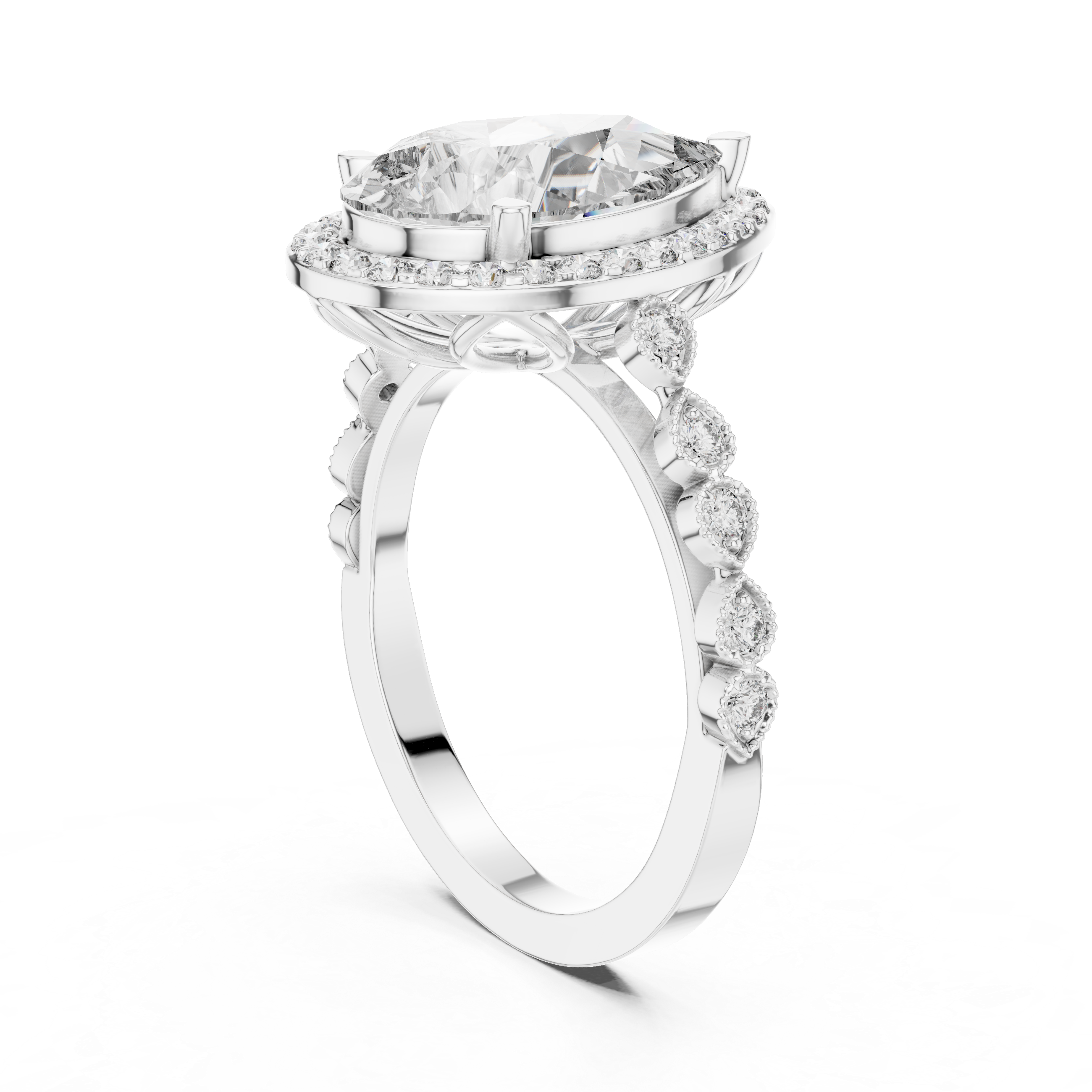 Tasvea Celestia Pear Diamond Ring