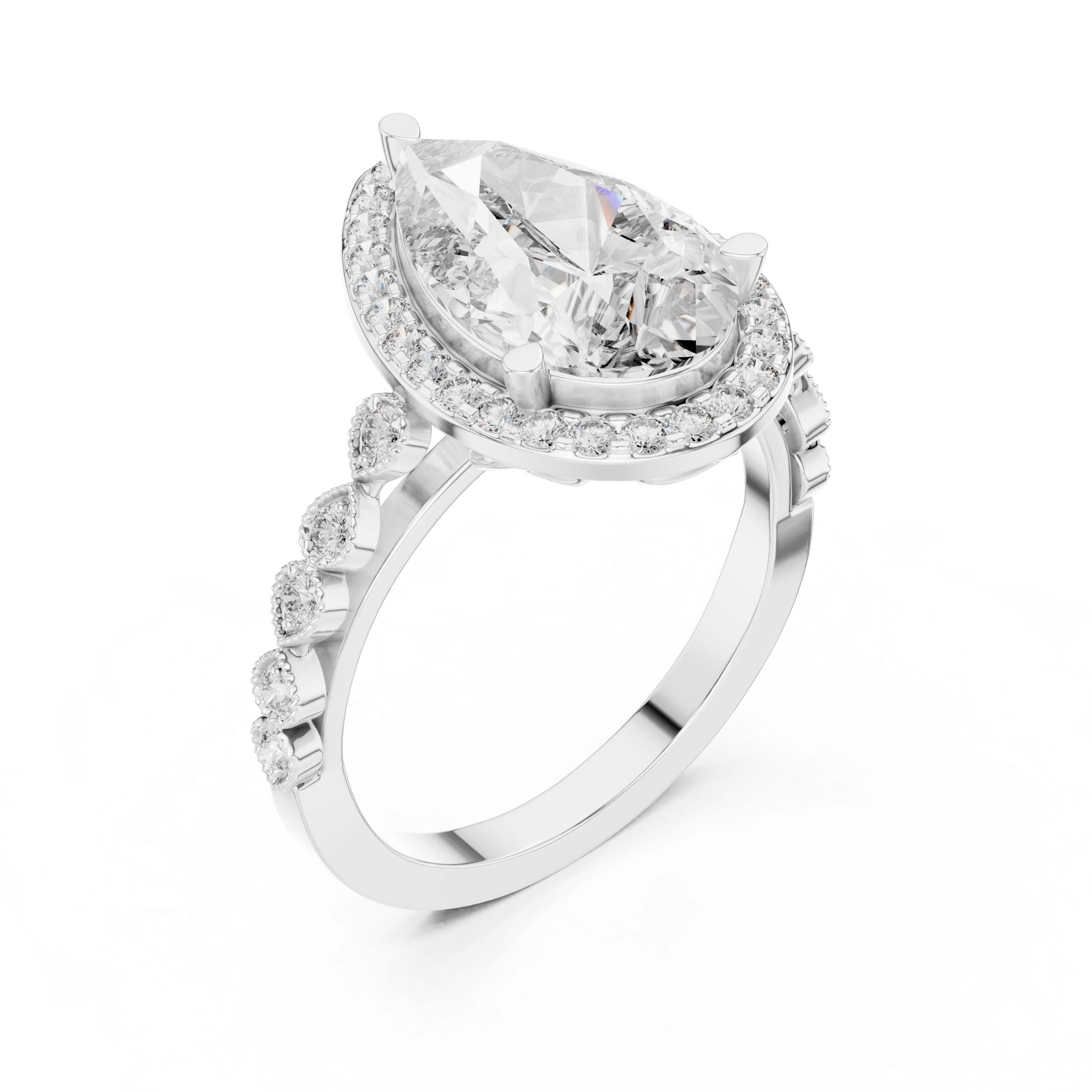 Tasvea Celestia Pear Diamond Ring