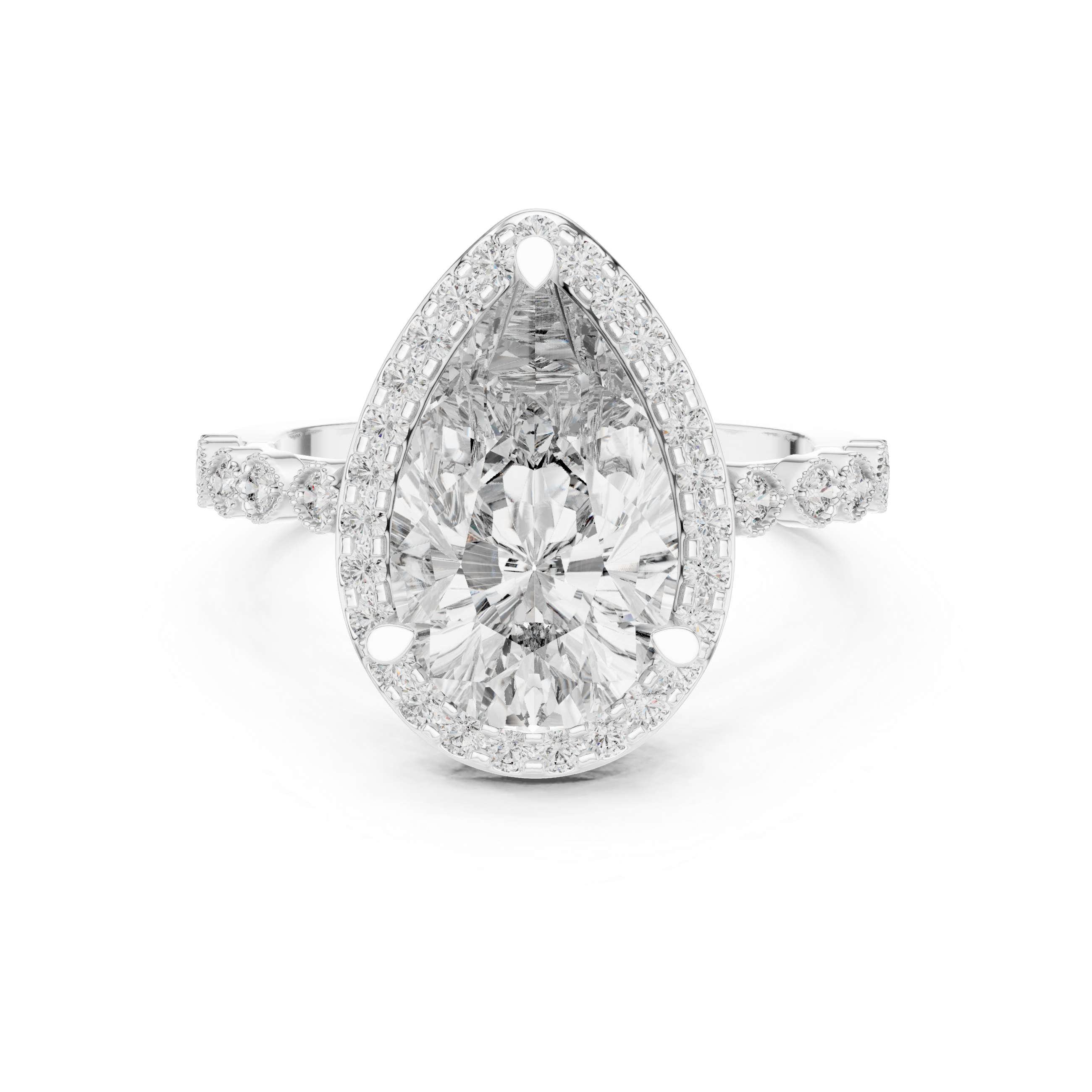 Tasvea Celestia Pear Diamond Ring