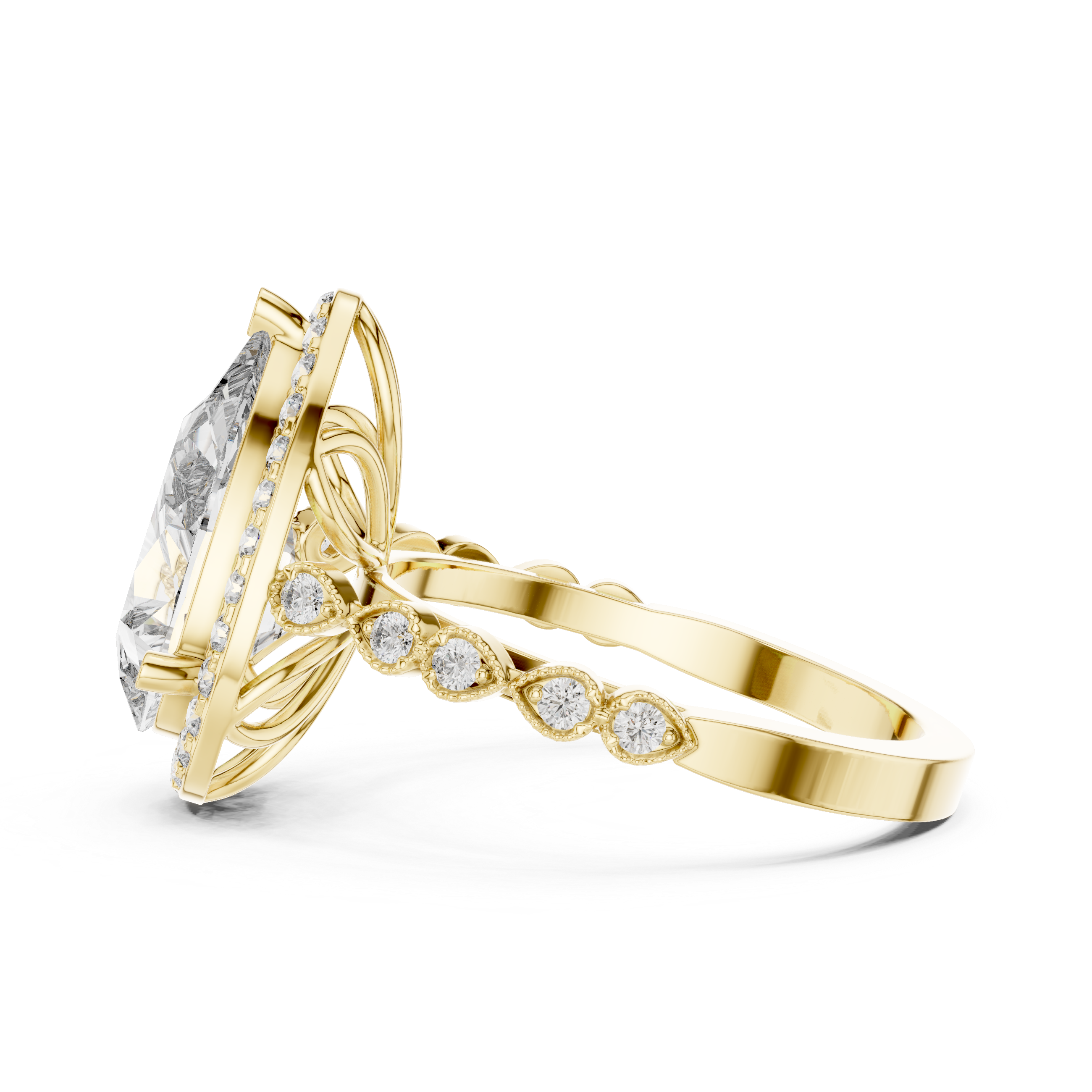 Tasvea Celestia Pear Diamond Ring