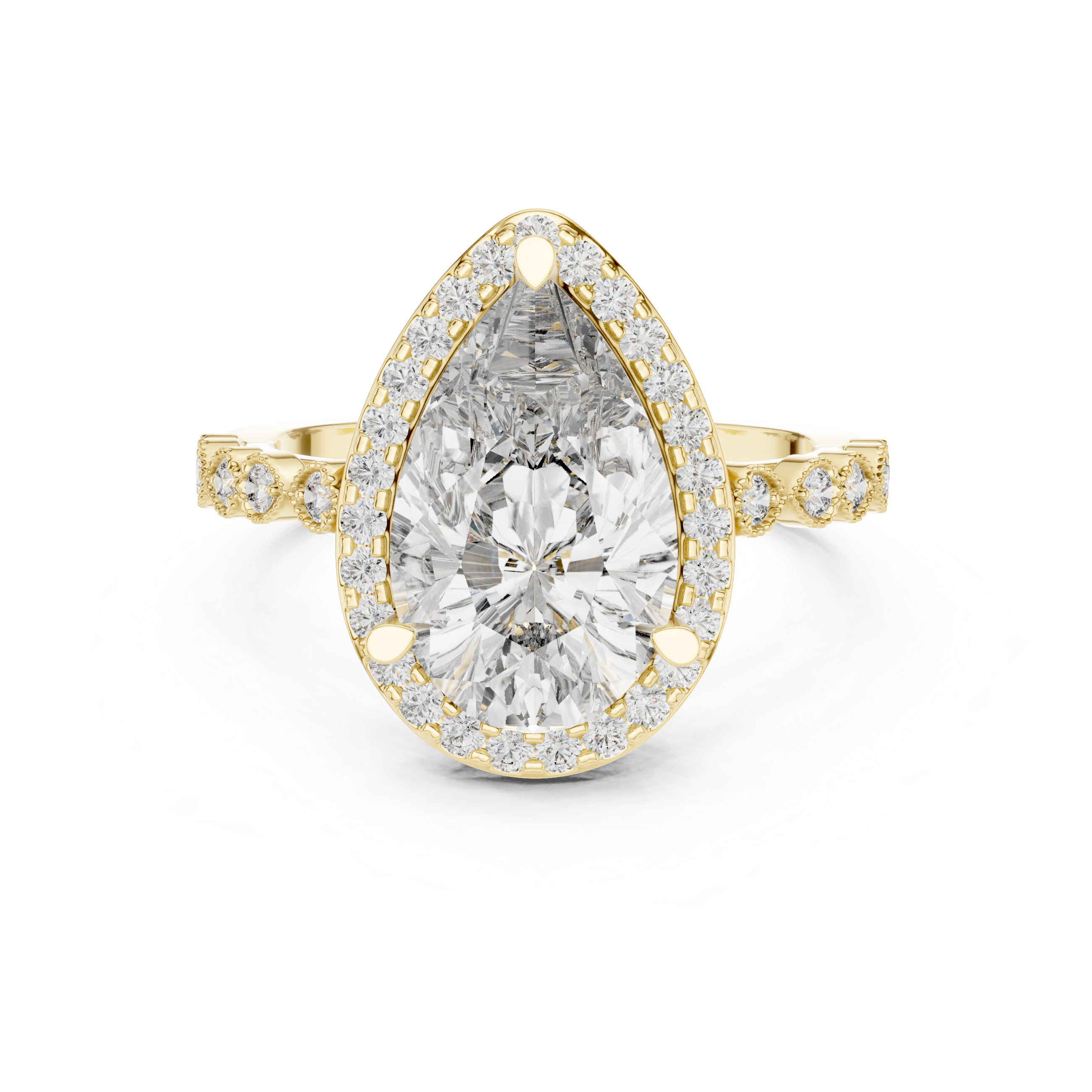 Tasvea Celestia Pear Diamond Ring