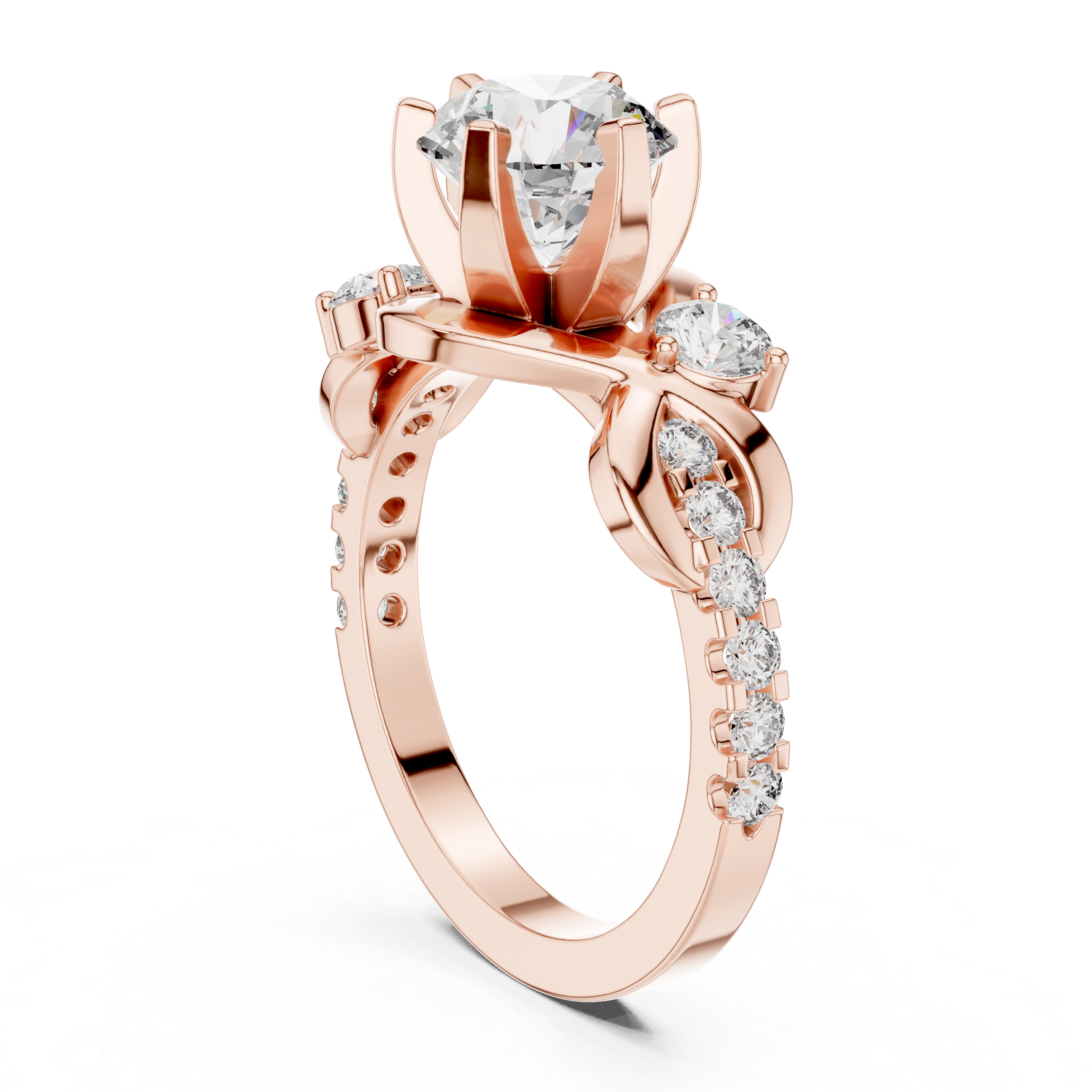 Tasvea Infinity Grace Diamond Engagement Ring