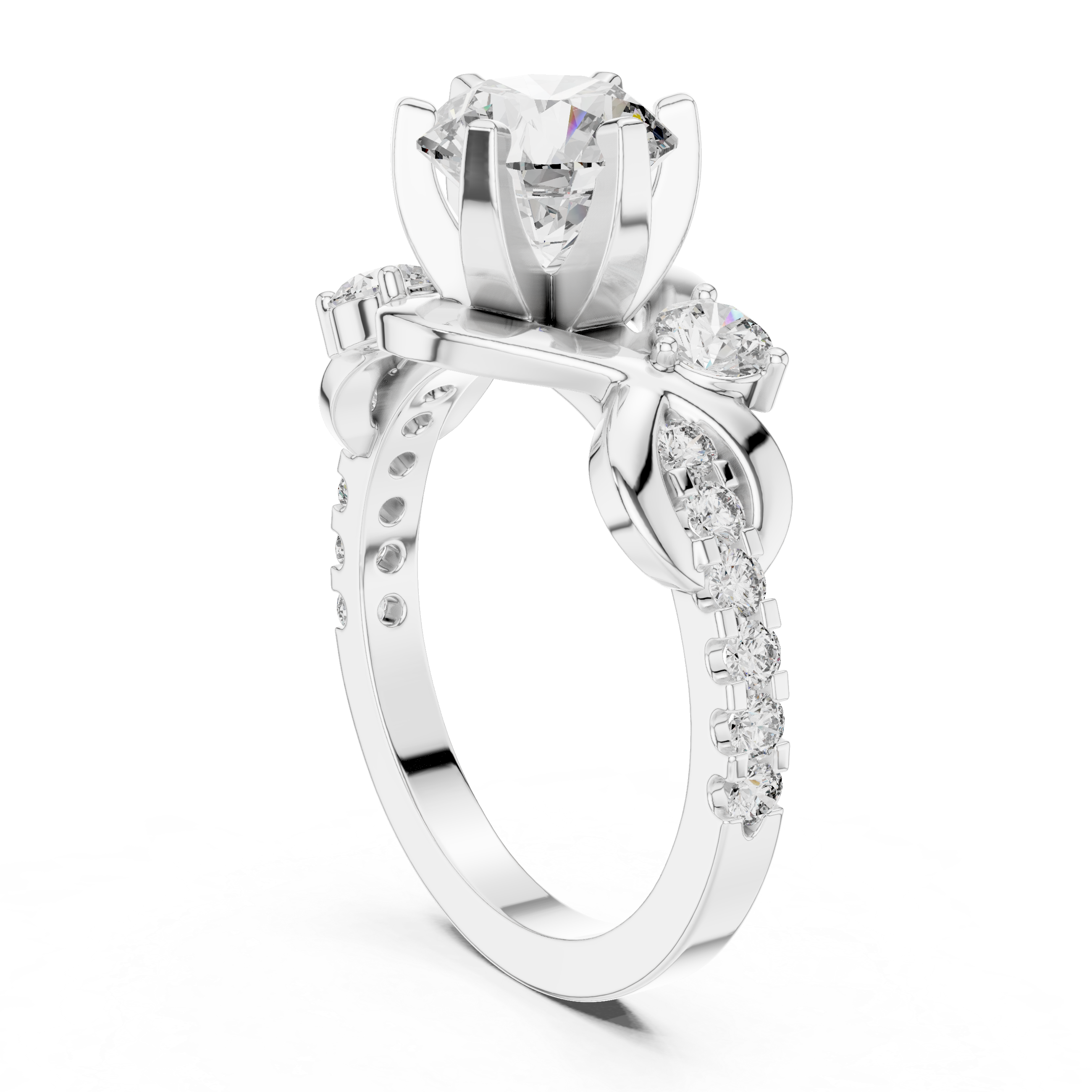 Tasvea Infinity Grace Diamond Engagement Ring