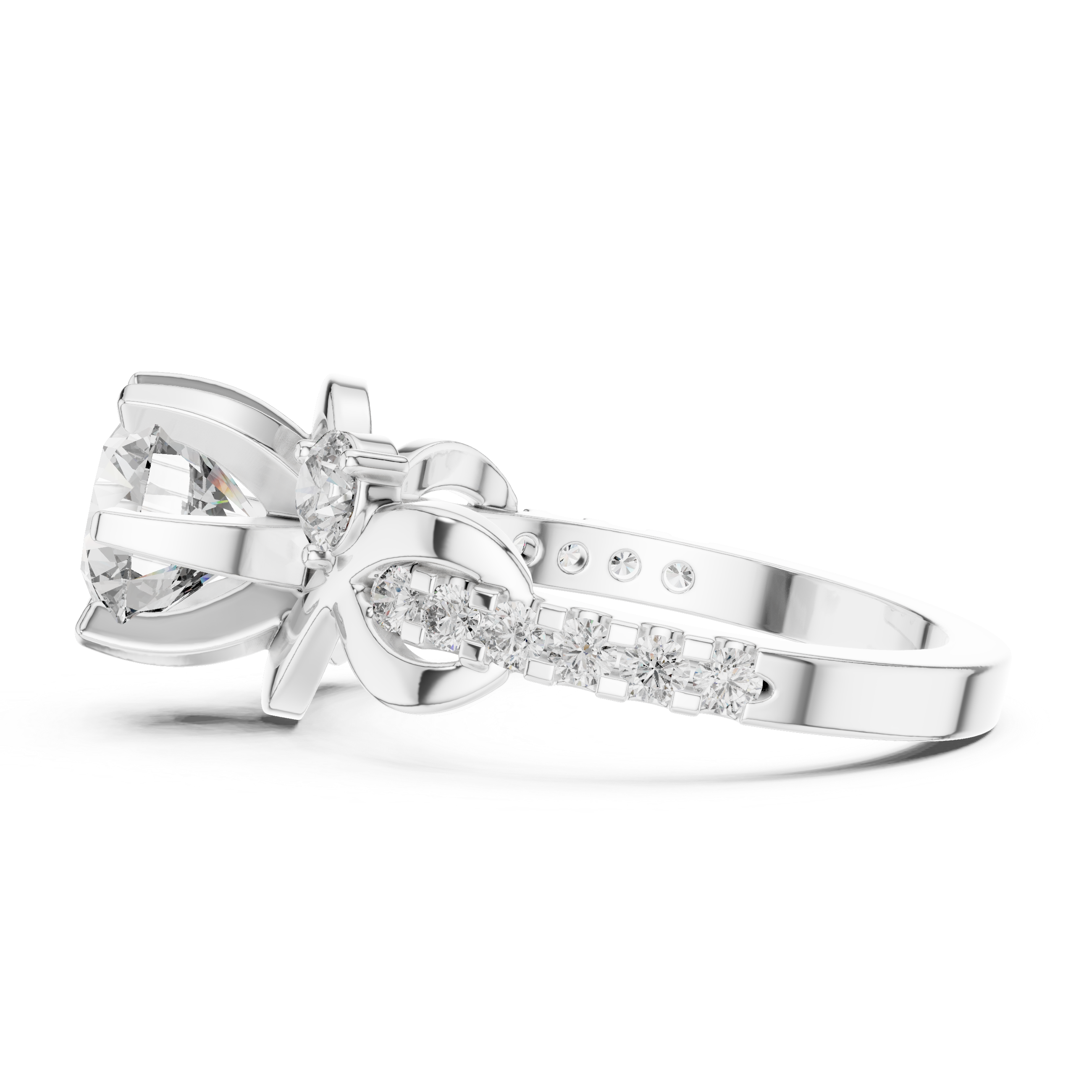 Tasvea Infinity Grace Diamond Engagement Ring