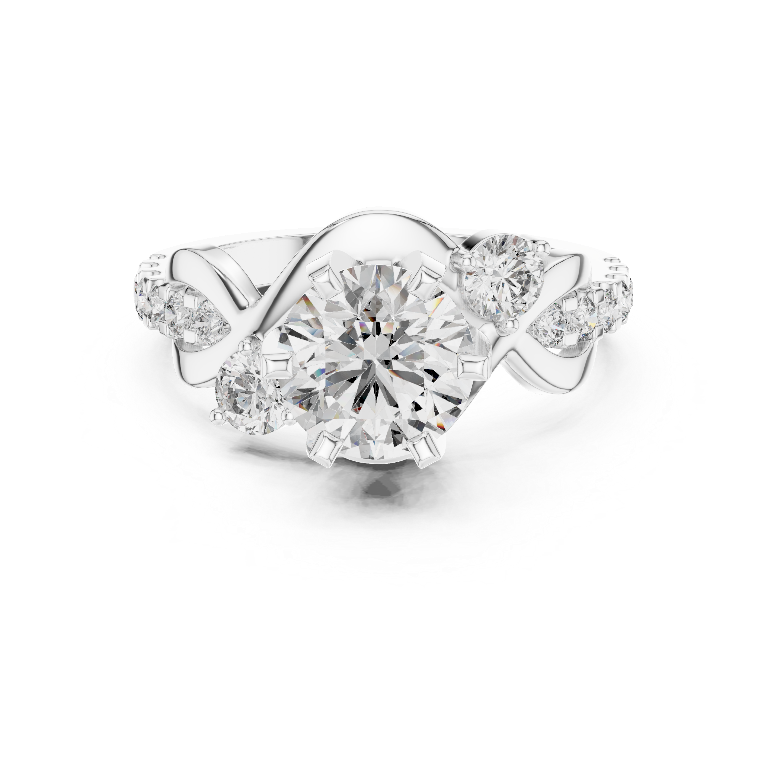 Tasvea Infinity Grace Diamond Engagement Ring