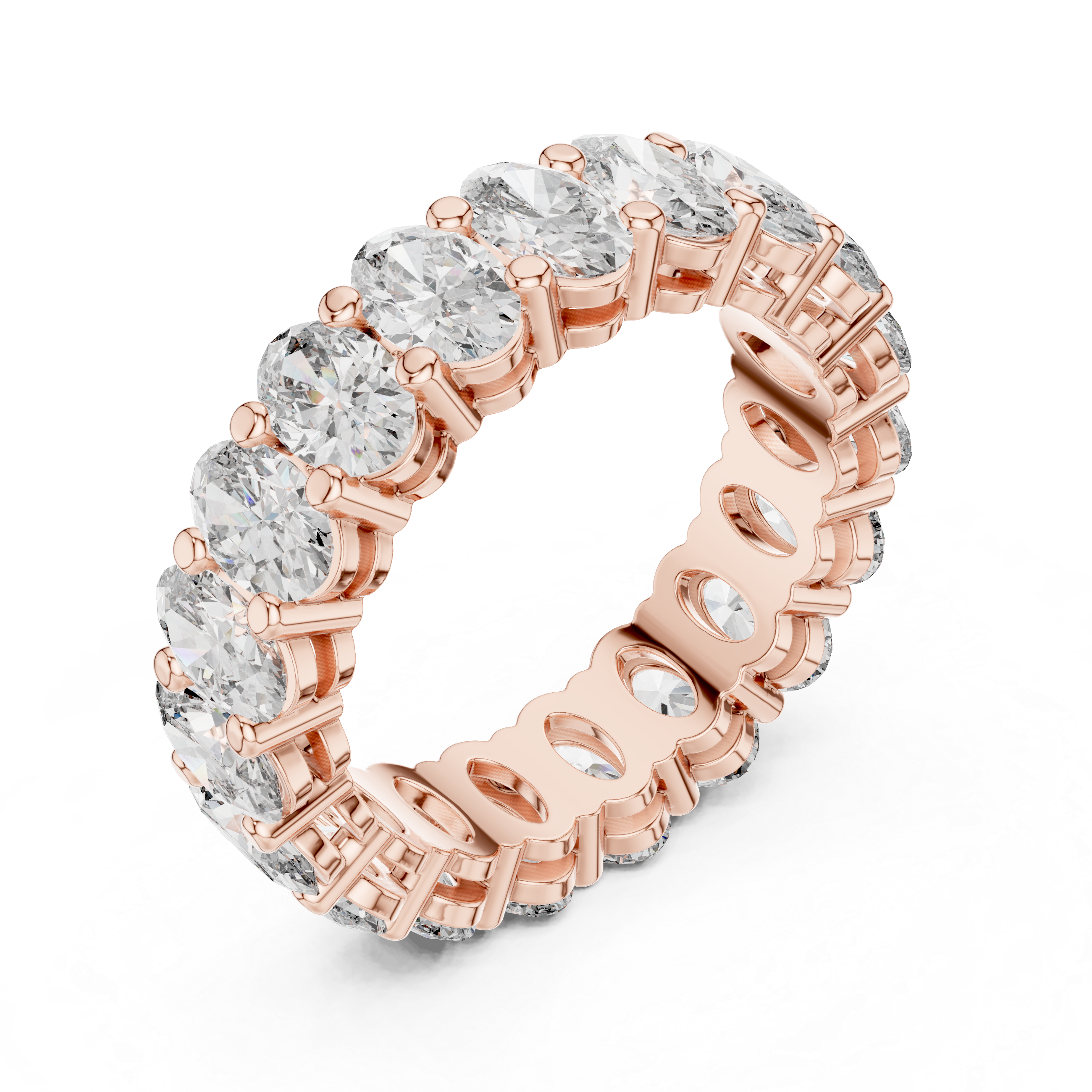 OVAL CUT DIAMOND ETERNITY BAND RING