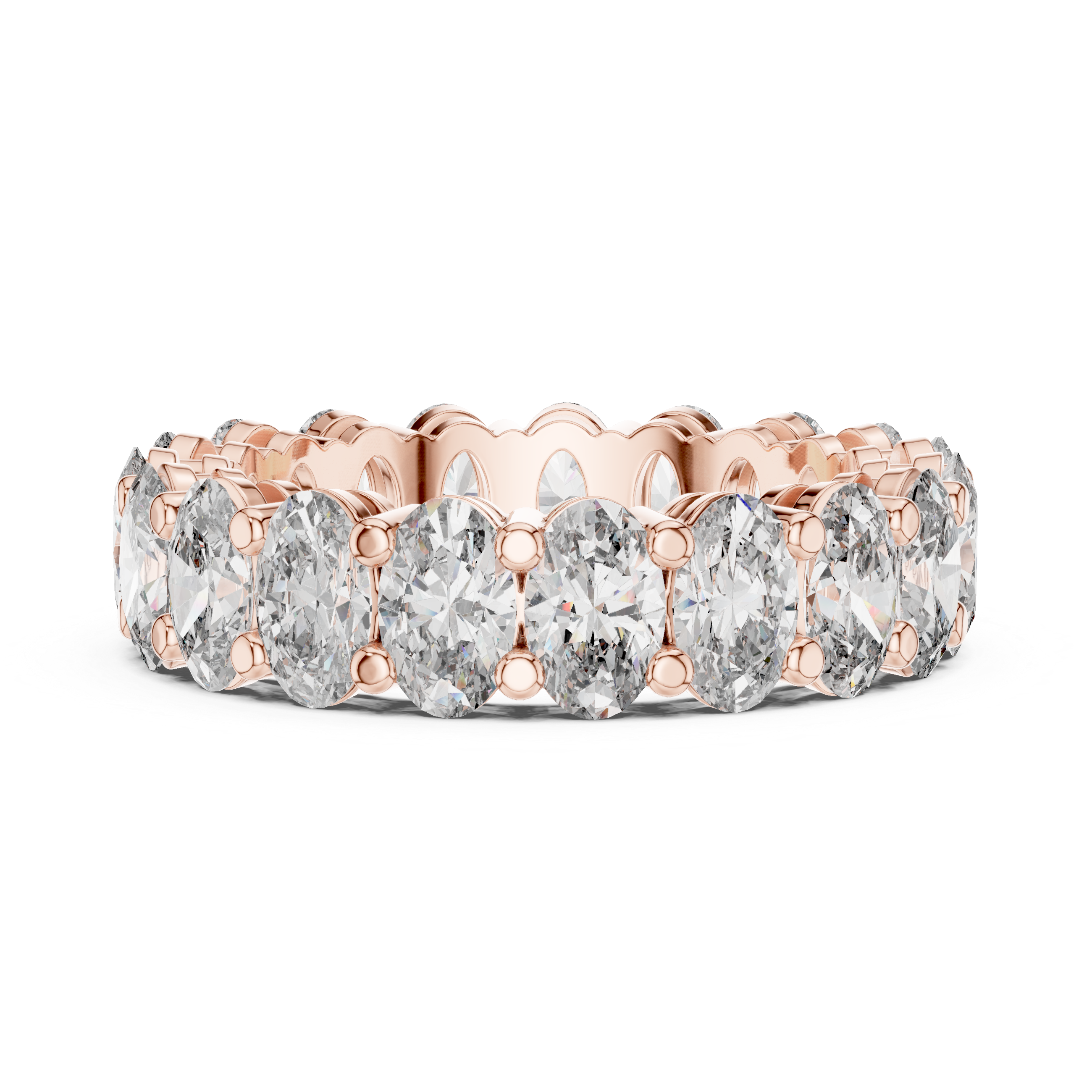 OVAL CUT DIAMOND ETERNITY BAND RING