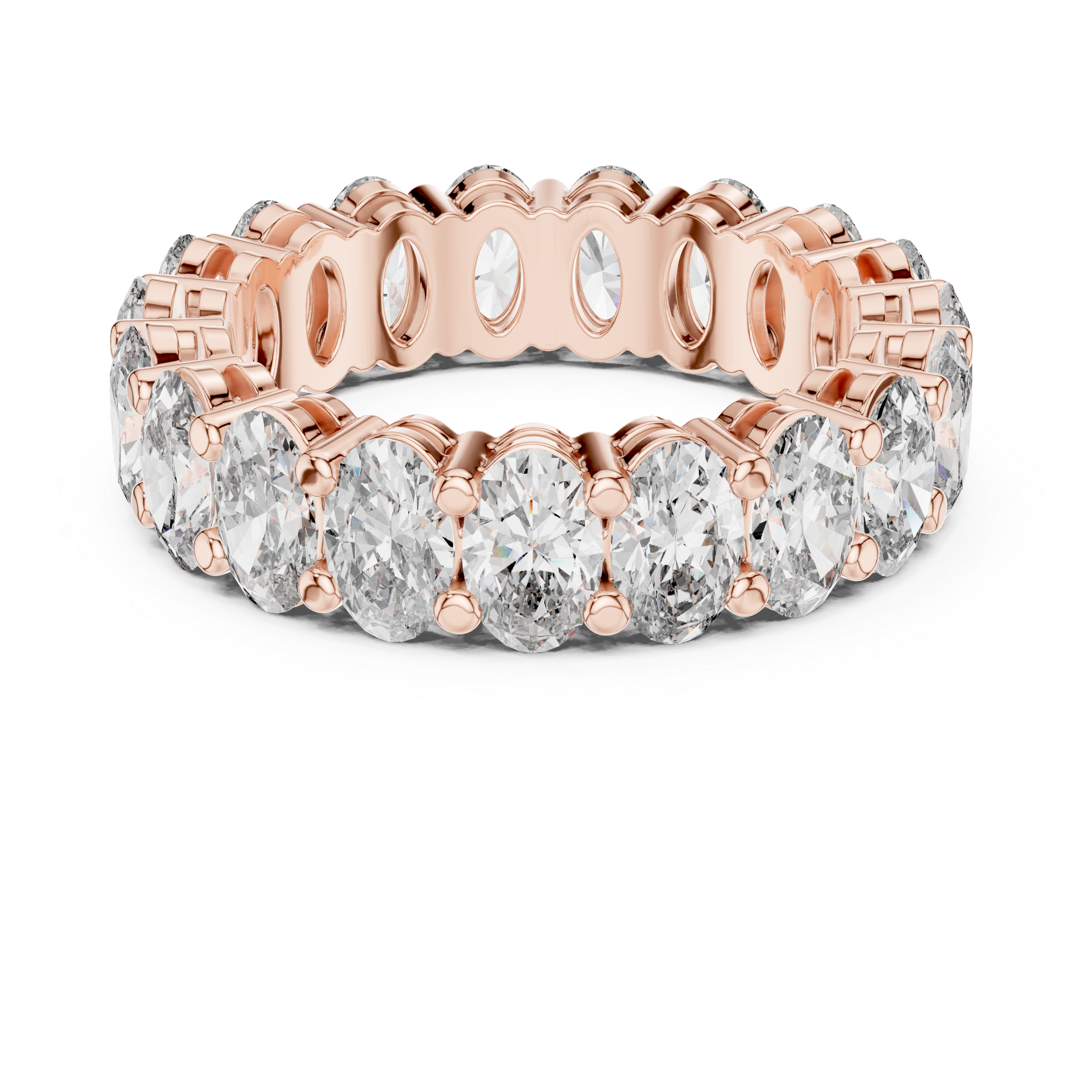 OVAL CUT DIAMOND ETERNITY BAND RING