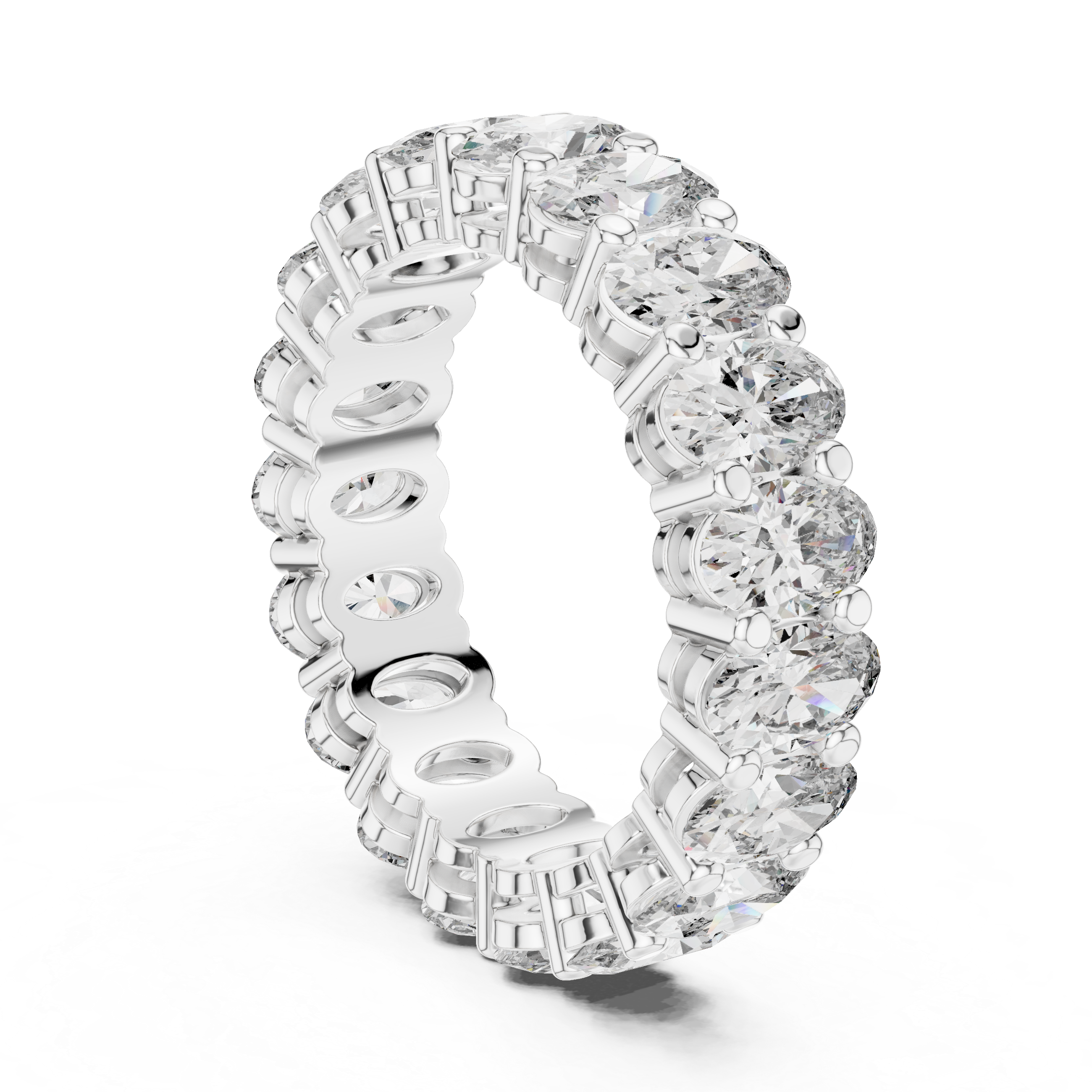 OVAL CUT DIAMOND ETERNITY BAND RING