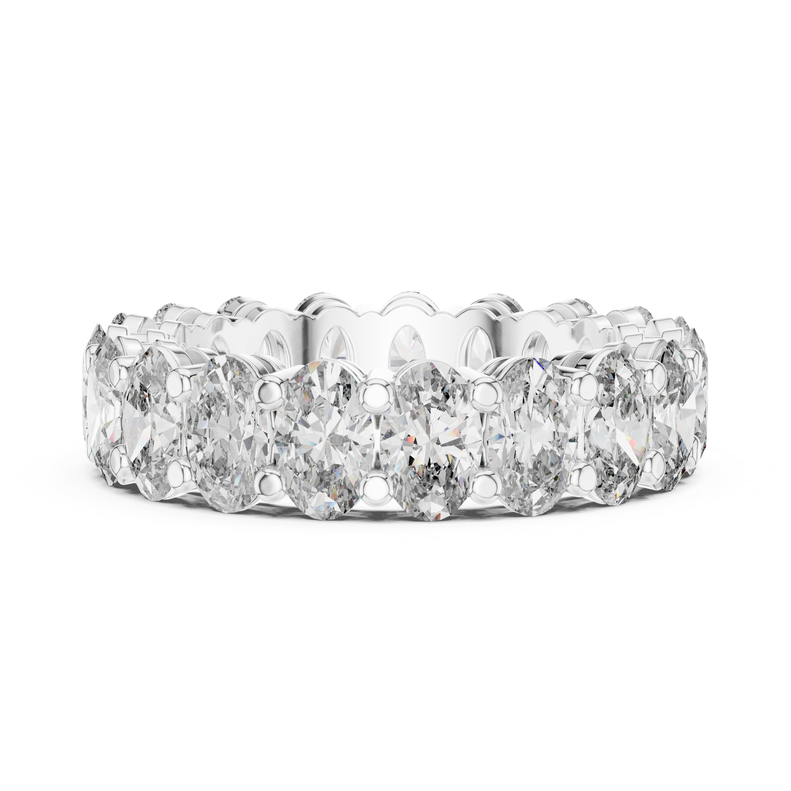 OVAL CUT DIAMOND ETERNITY BAND RING
