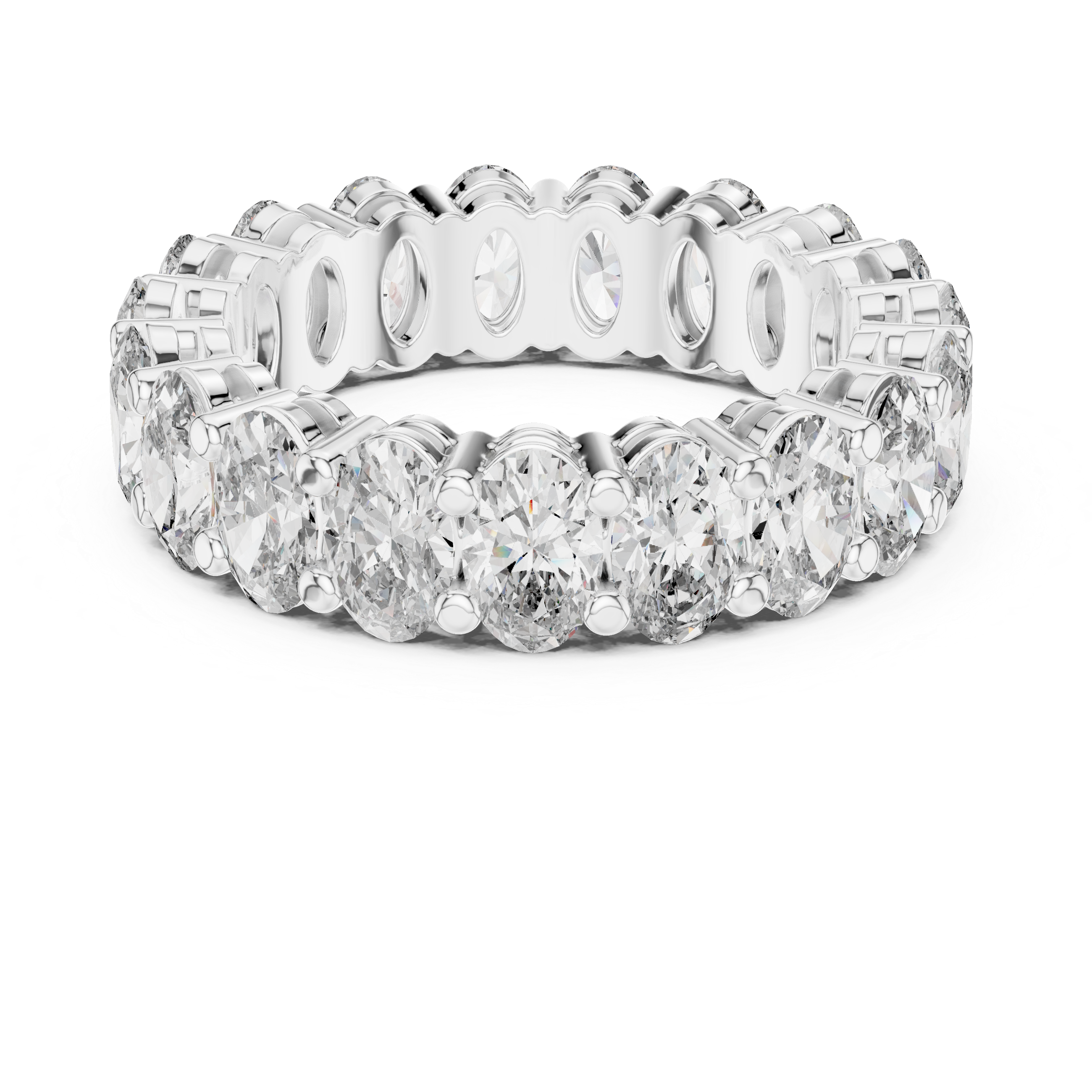 OVAL CUT DIAMOND ETERNITY BAND RING