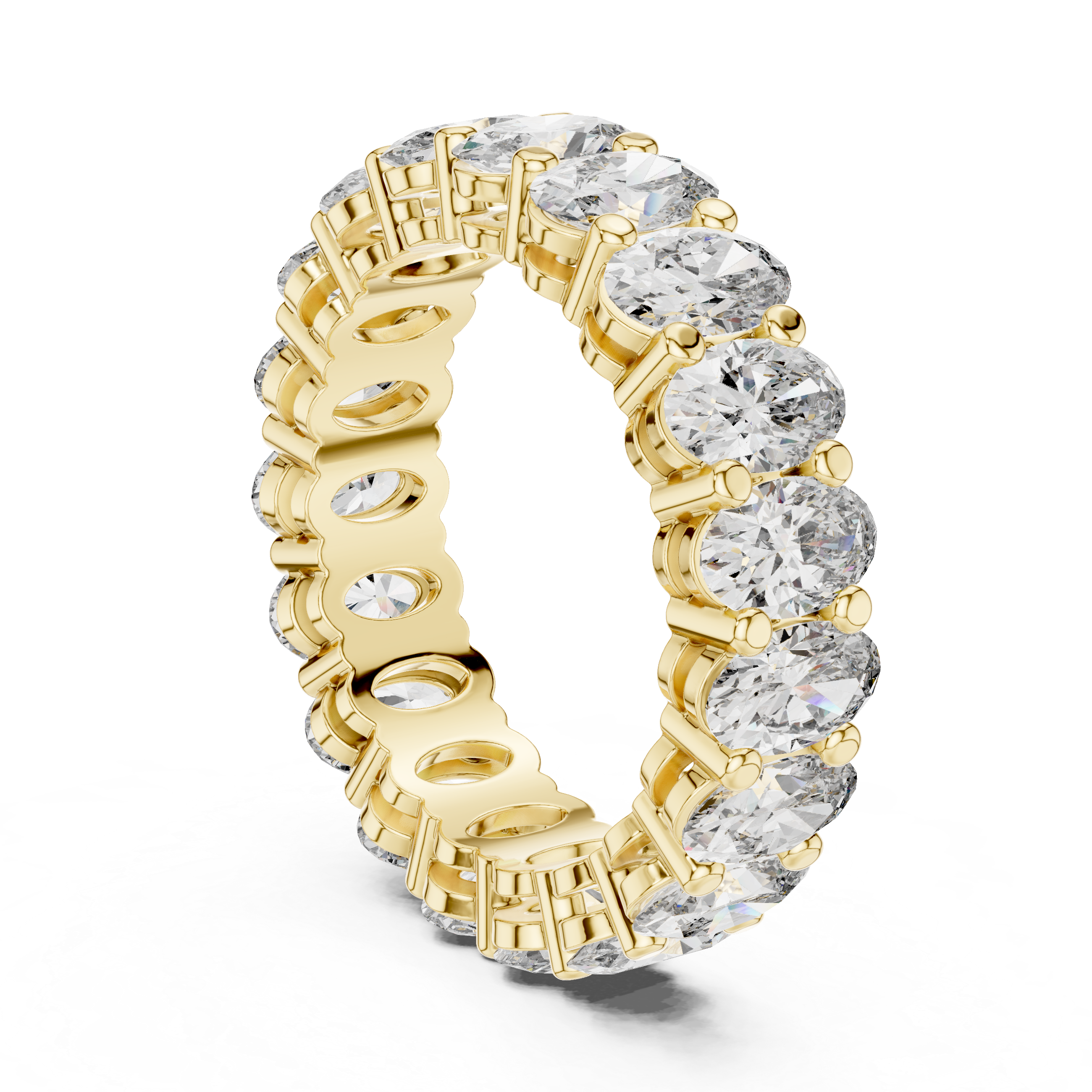 OVAL CUT DIAMOND ETERNITY BAND RING