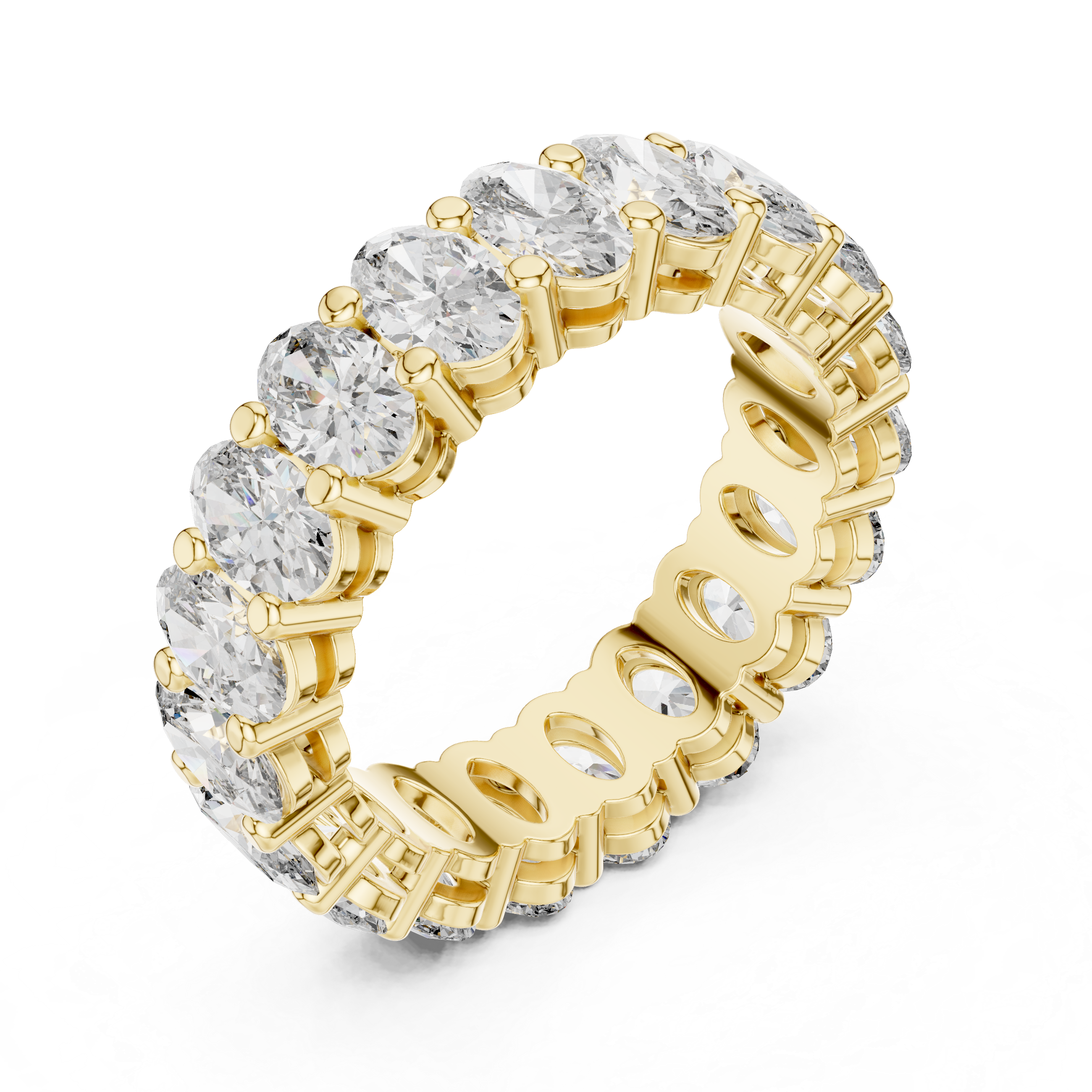 OVAL CUT DIAMOND ETERNITY BAND RING
