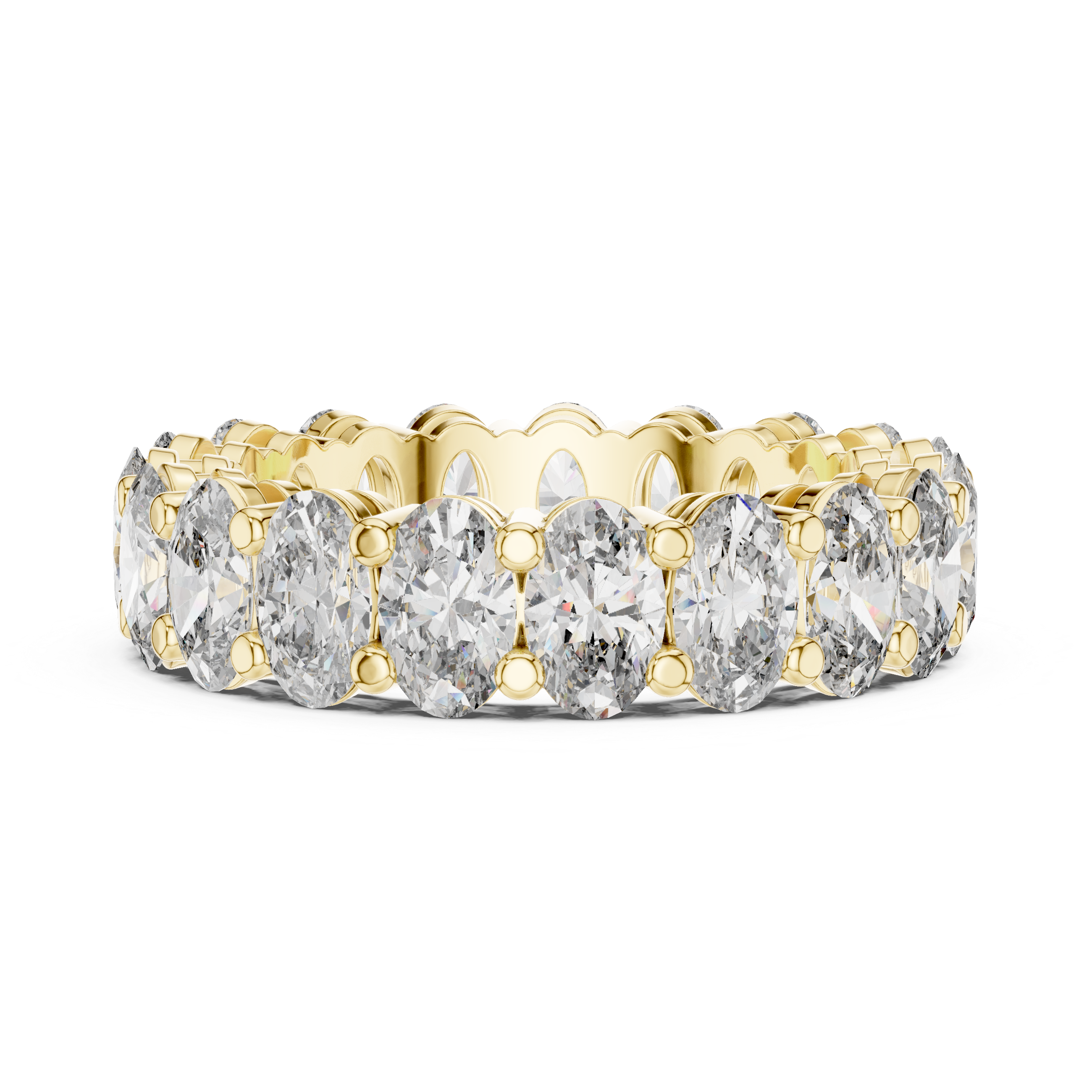 OVAL CUT DIAMOND ETERNITY BAND RING