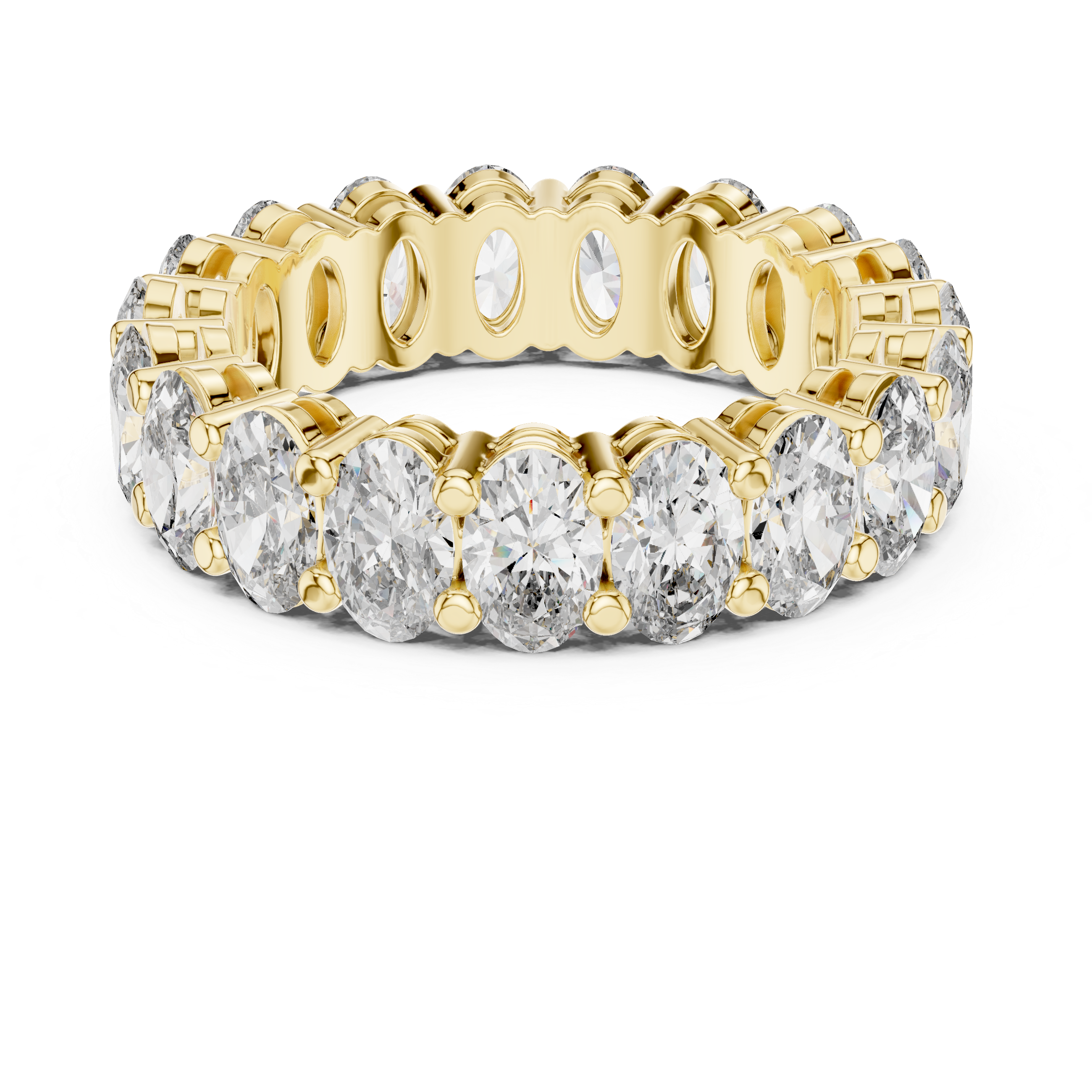 OVAL CUT DIAMOND ETERNITY BAND RING