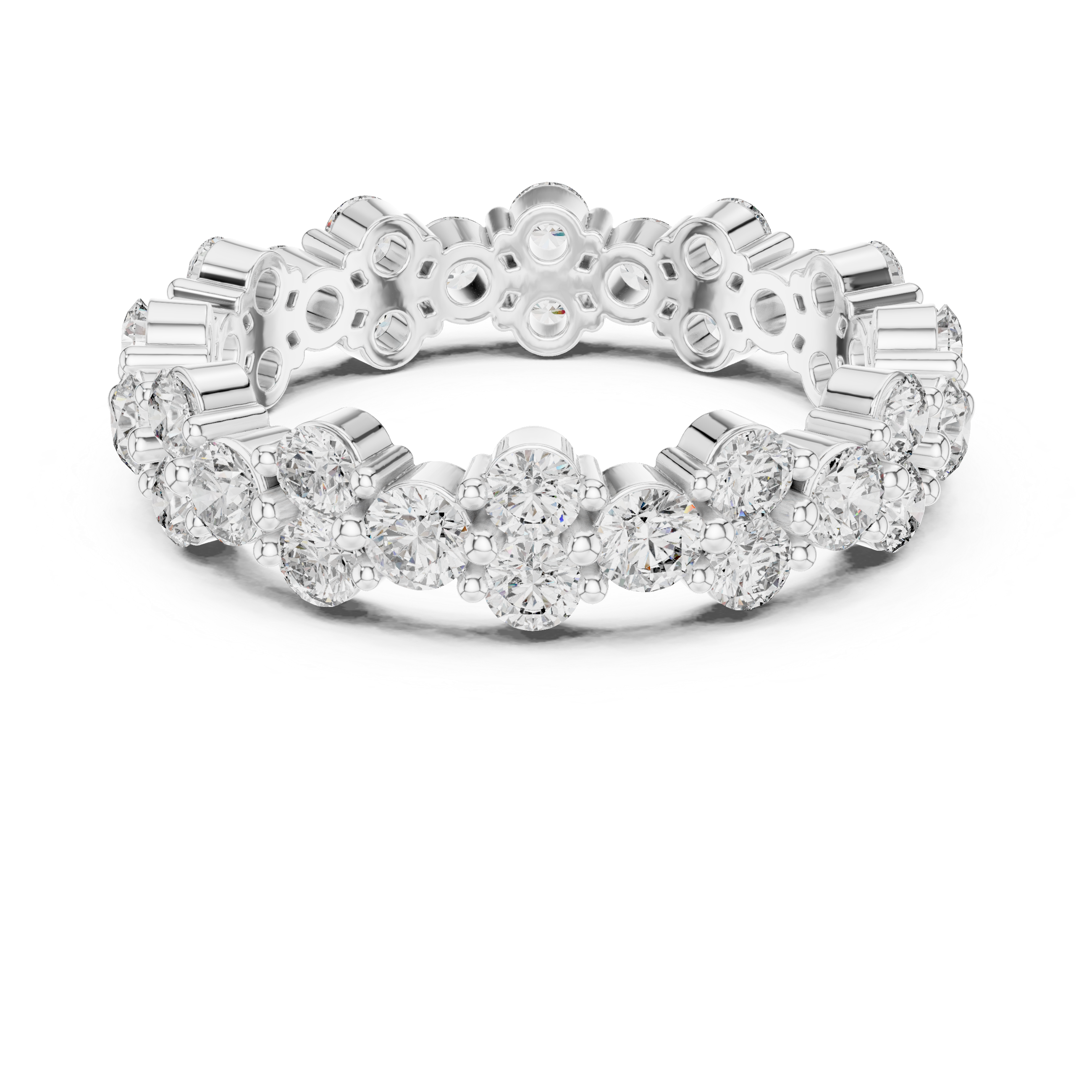 Luxury Round Diamond Anniversary Ring
