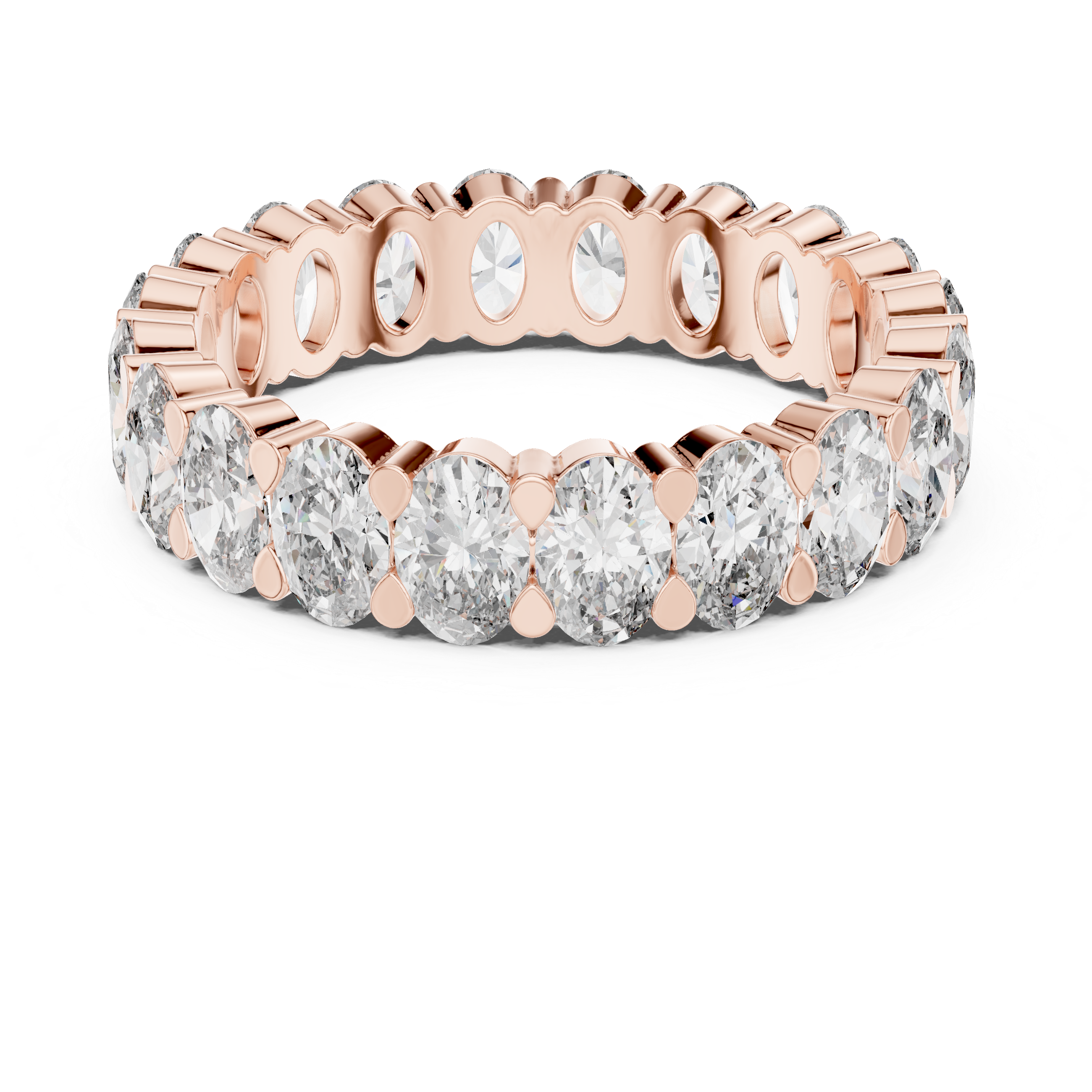 DESIGNER OVAL DIAMOND WEDDING BAND