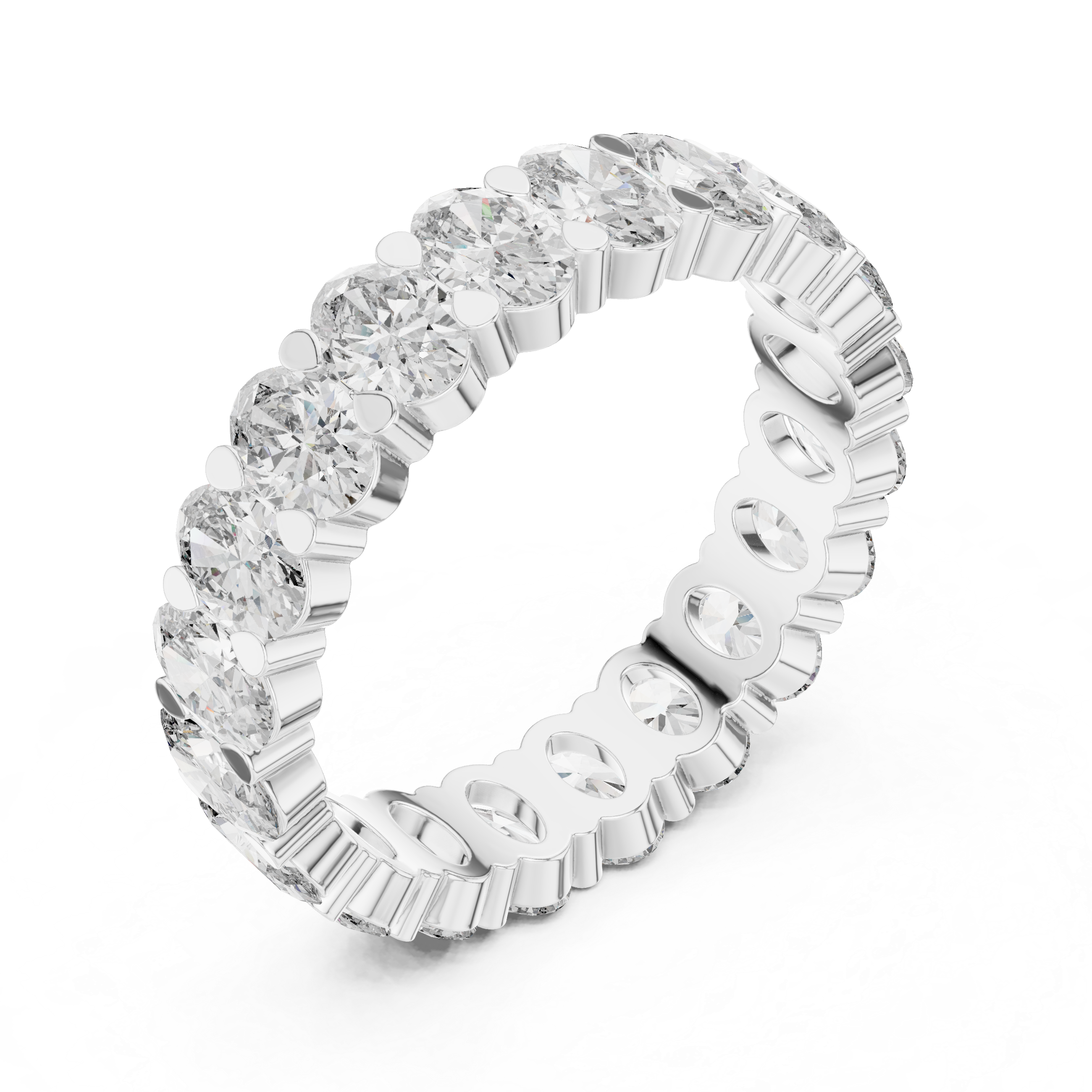 DESIGNER OVAL DIAMOND WEDDING BAND
