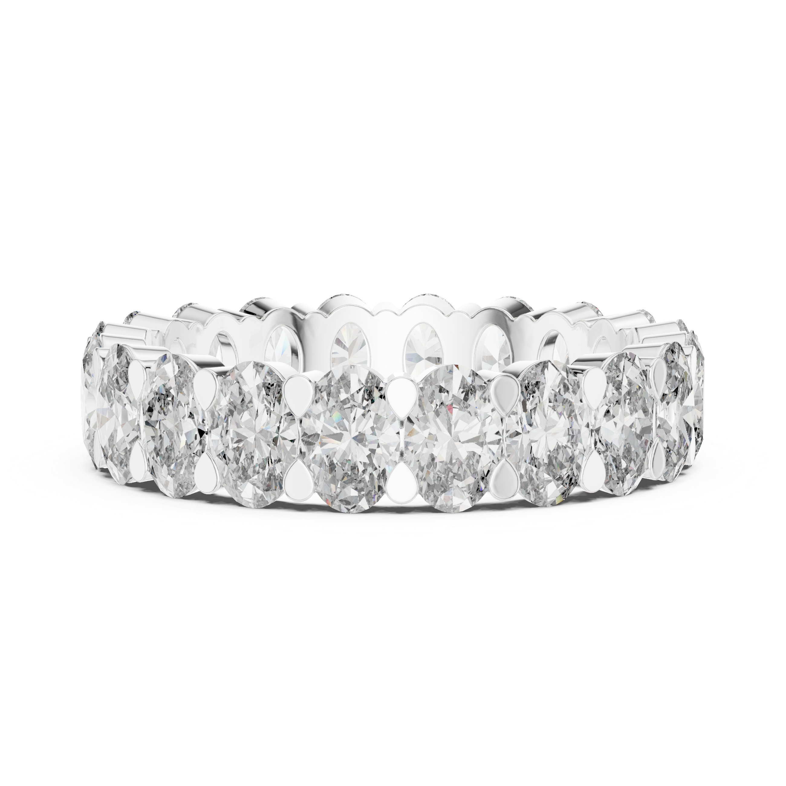 DESIGNER OVAL DIAMOND WEDDING BAND
