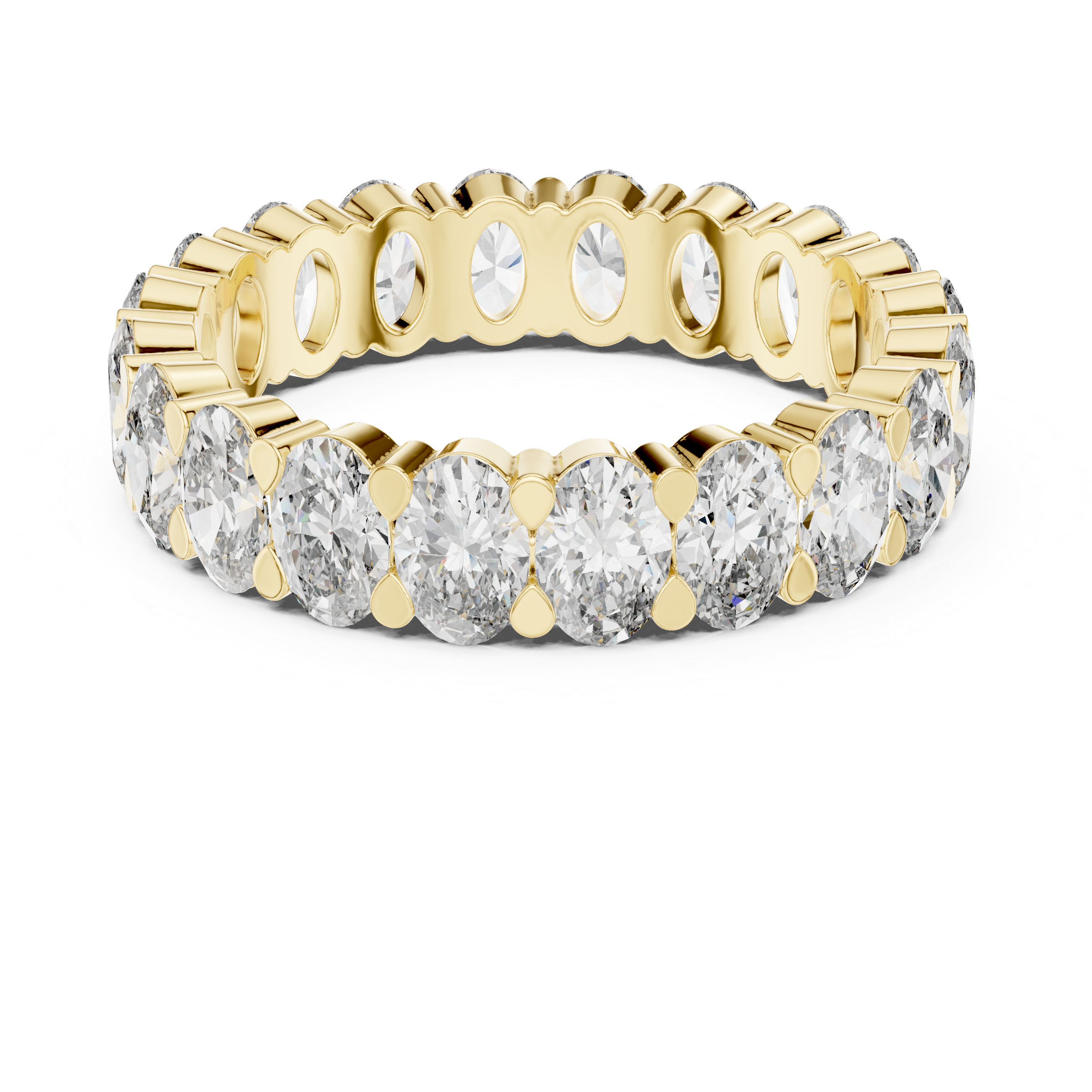 DESIGNER OVAL DIAMOND WEDDING BAND