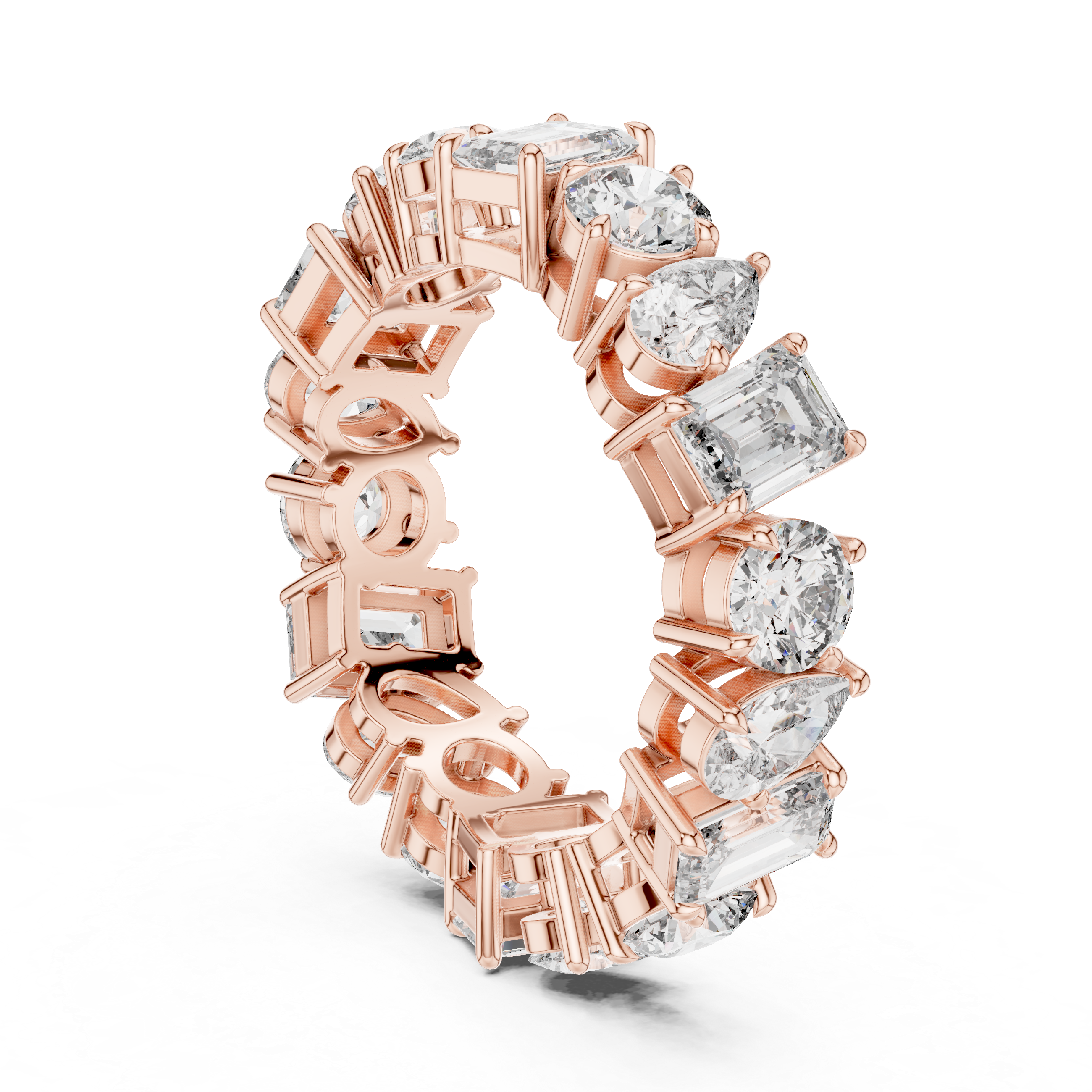 Multi Shape Diamond Eternity Band Ring