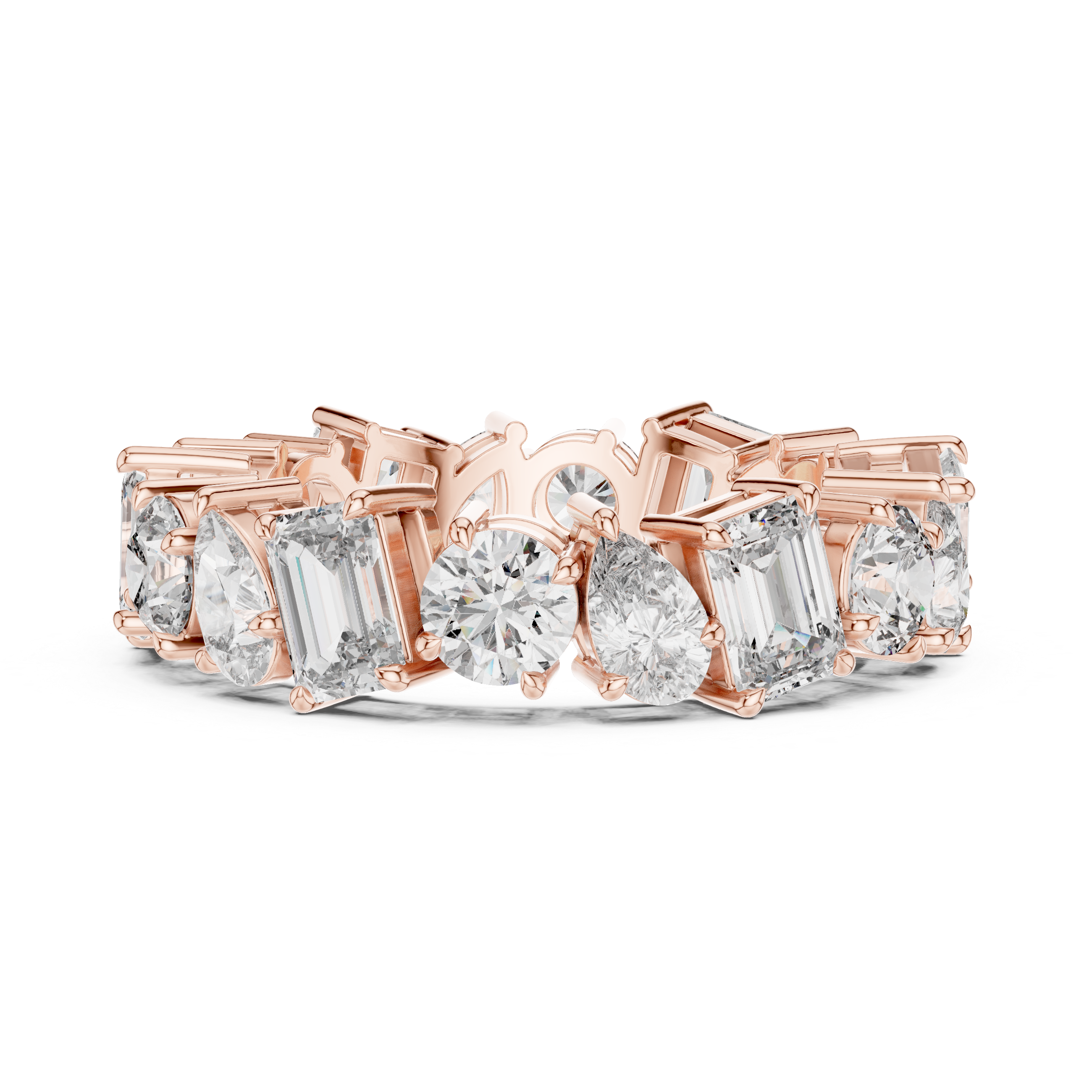 Multi Shape Diamond Eternity Band Ring