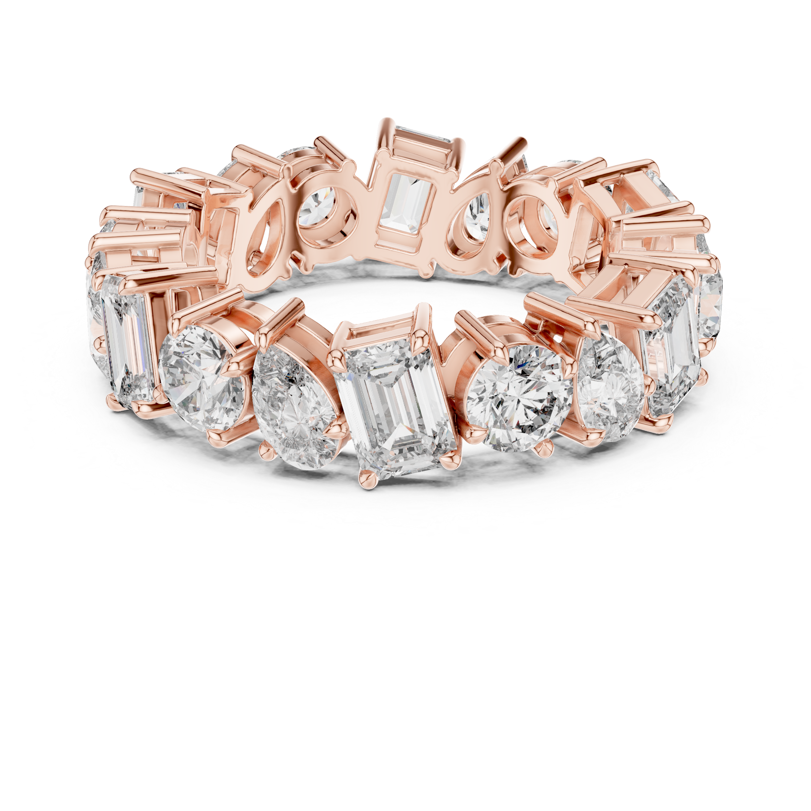 Multi Shape Diamond Eternity Band Ring
