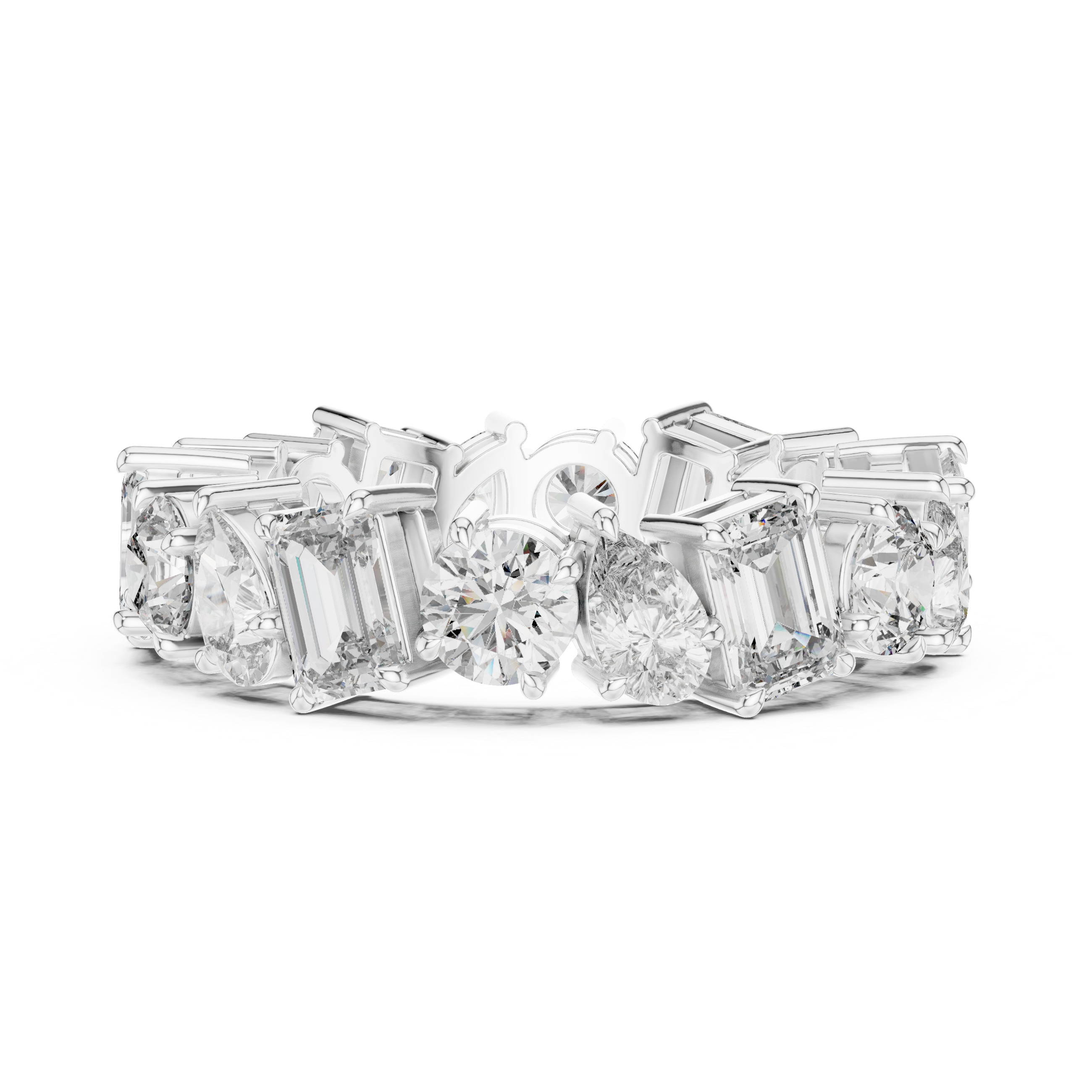 Multi Shape Diamond Eternity Band Ring