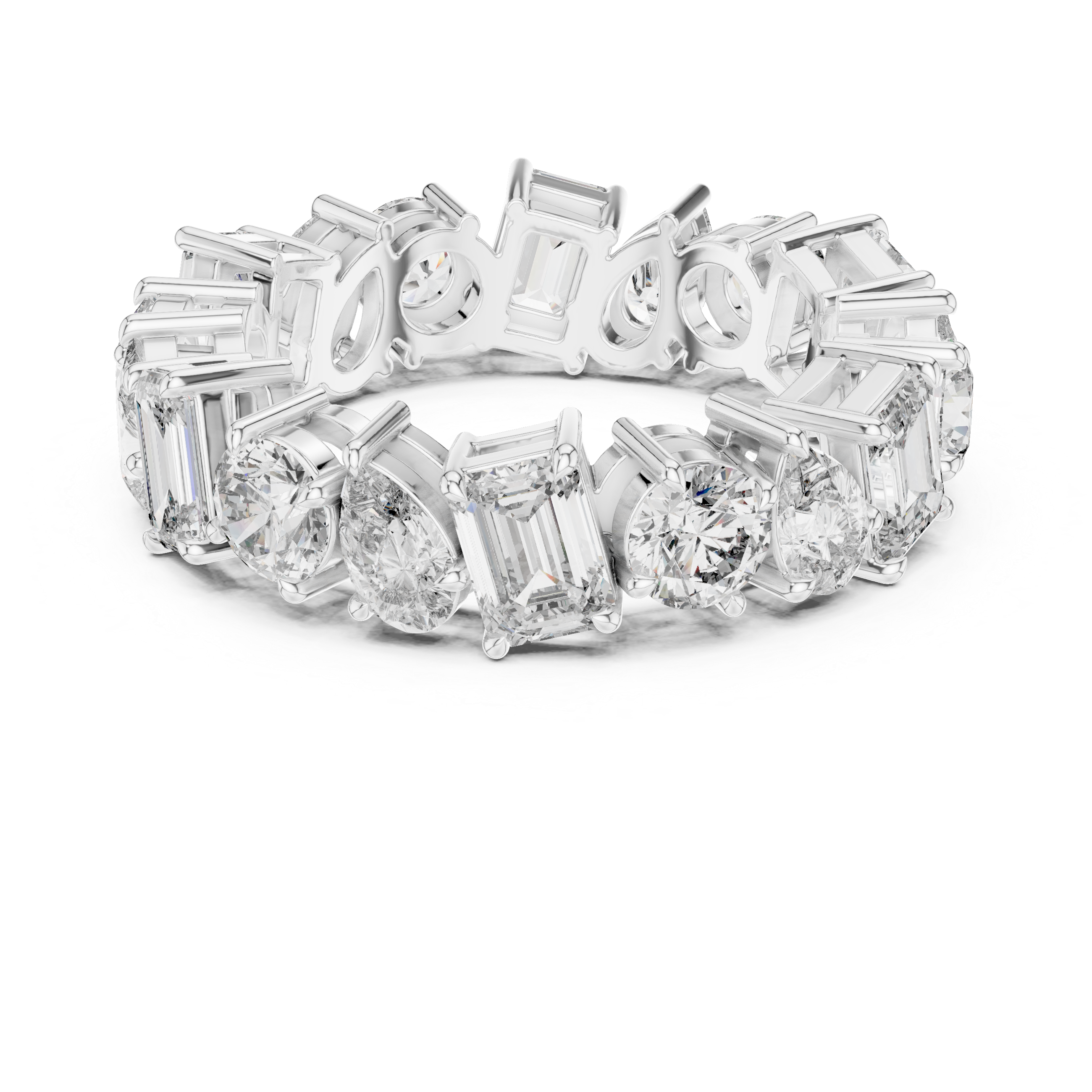 Multi Shape Diamond Eternity Band Ring