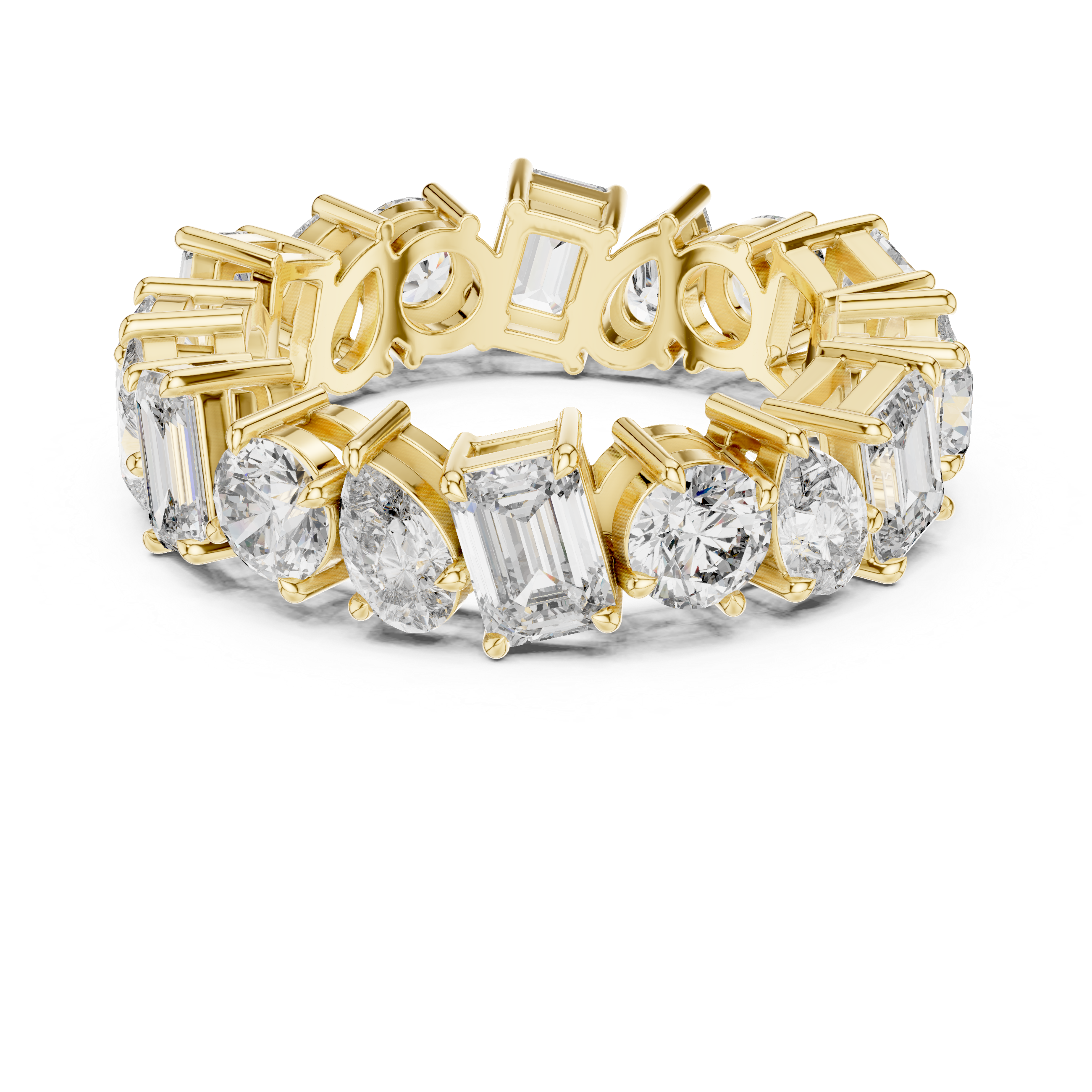 Multi Shape Diamond Eternity Band Ring