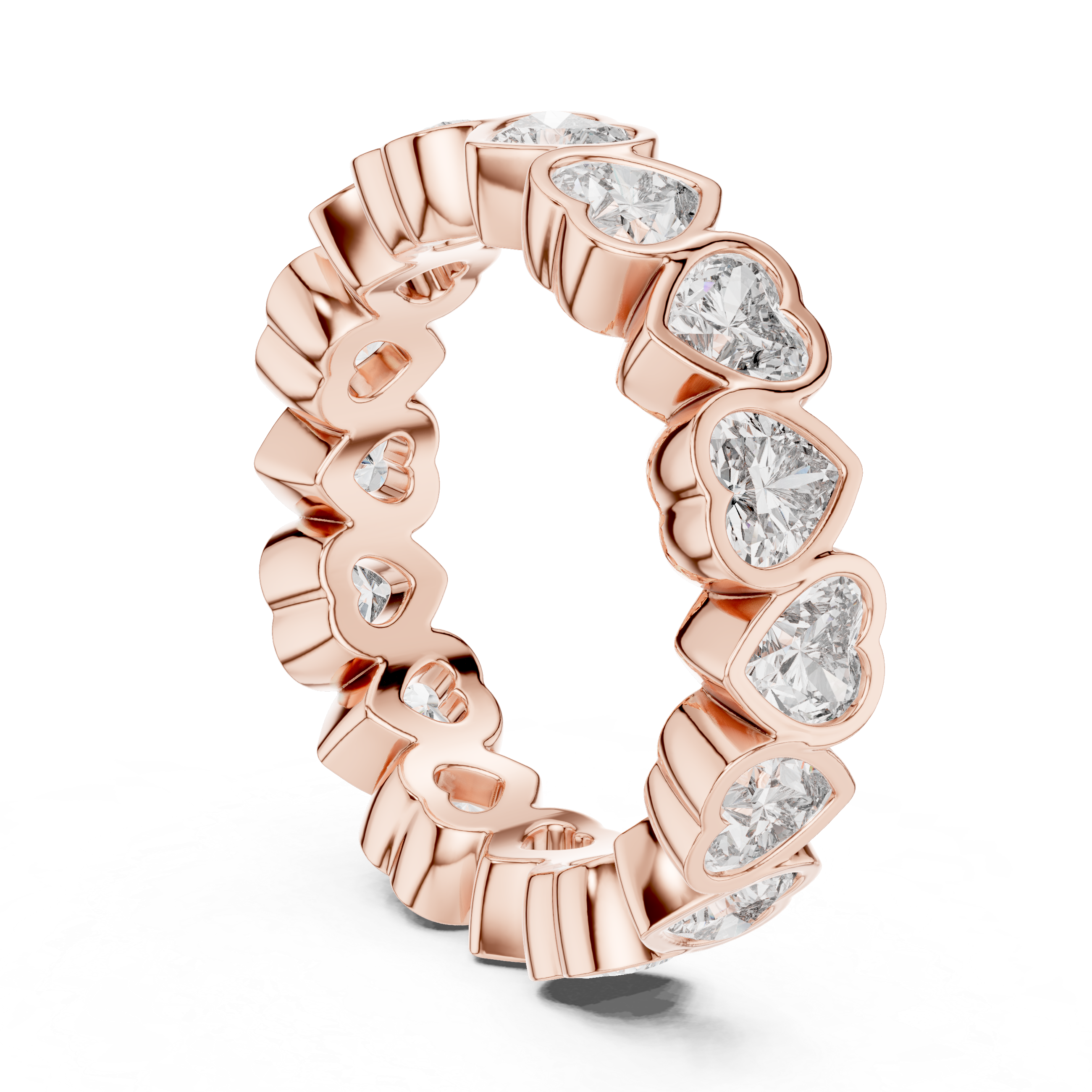 HEART SHAPE DIAMOND ETERNITY BAND RING
