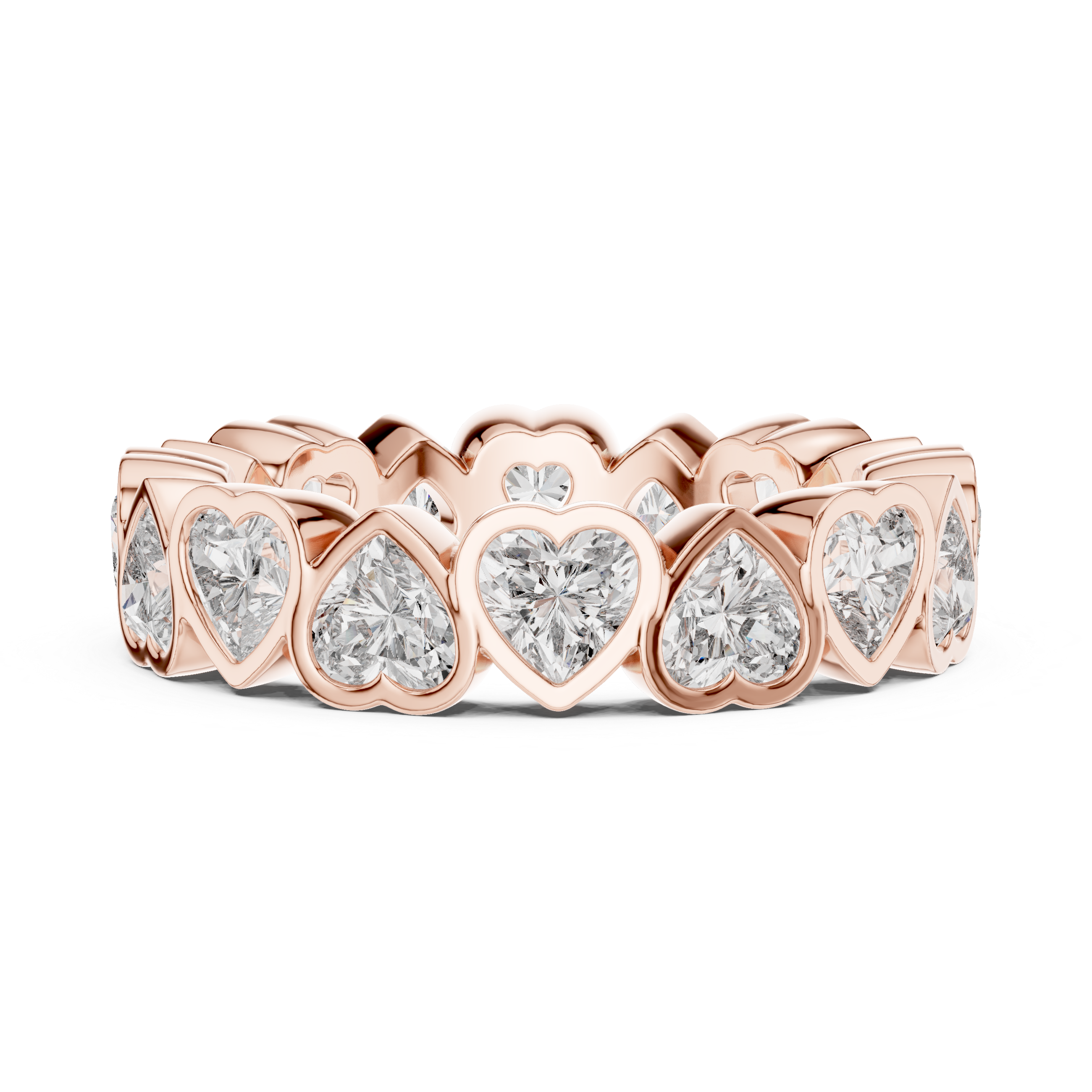 HEART SHAPE DIAMOND ETERNITY BAND RING