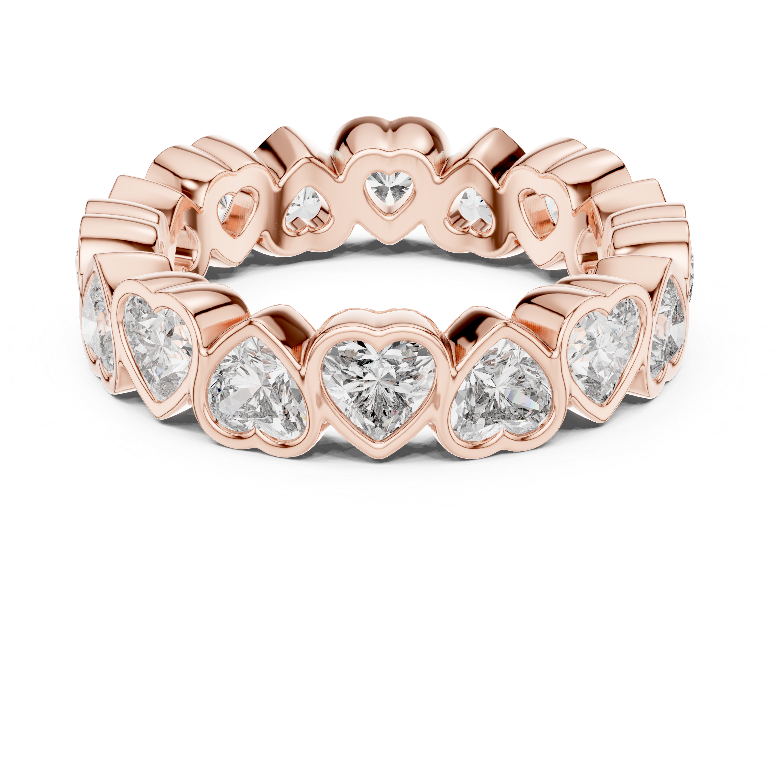 HEART SHAPE DIAMOND ETERNITY BAND RING