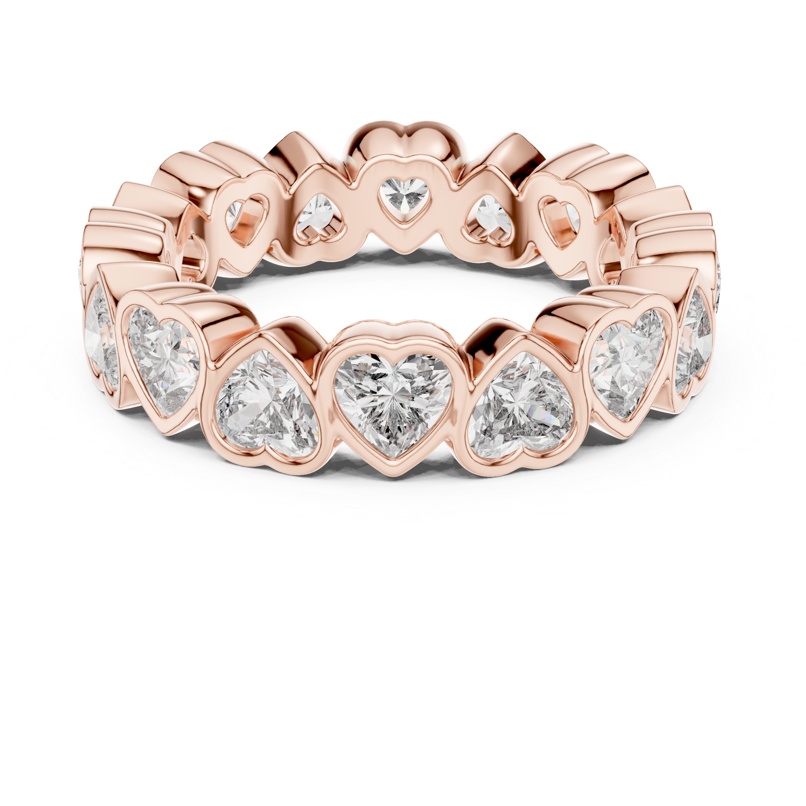 HEART SHAPE DIAMOND ETERNITY BAND RING
