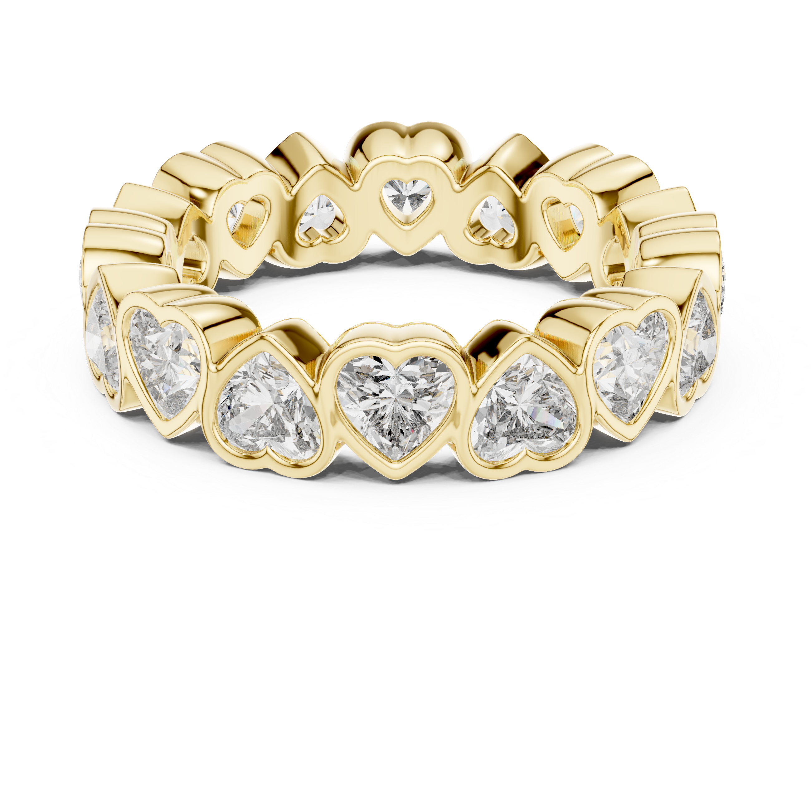 HEART SHAPE DIAMOND ETERNITY BAND RING