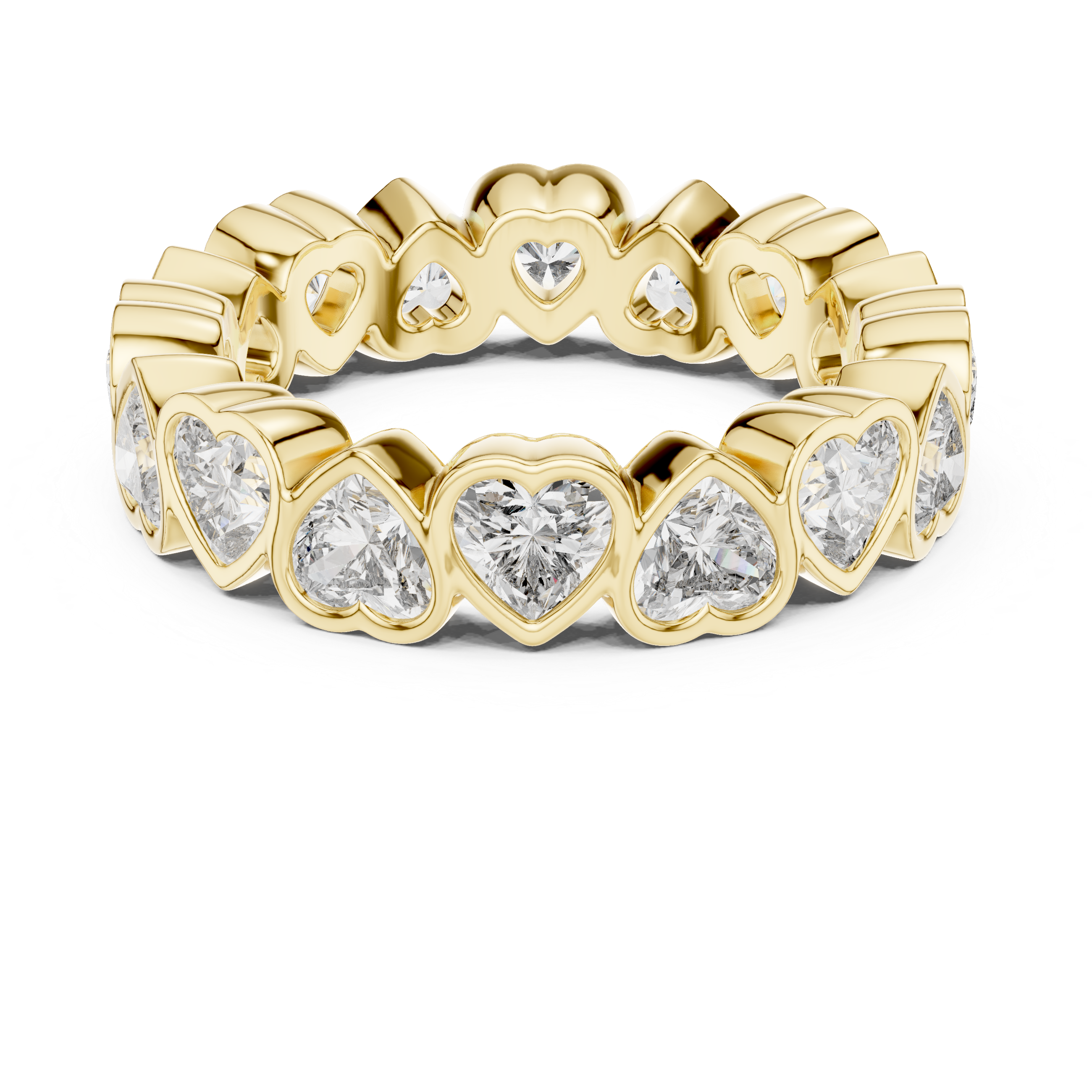 HEART SHAPE DIAMOND ETERNITY BAND RING