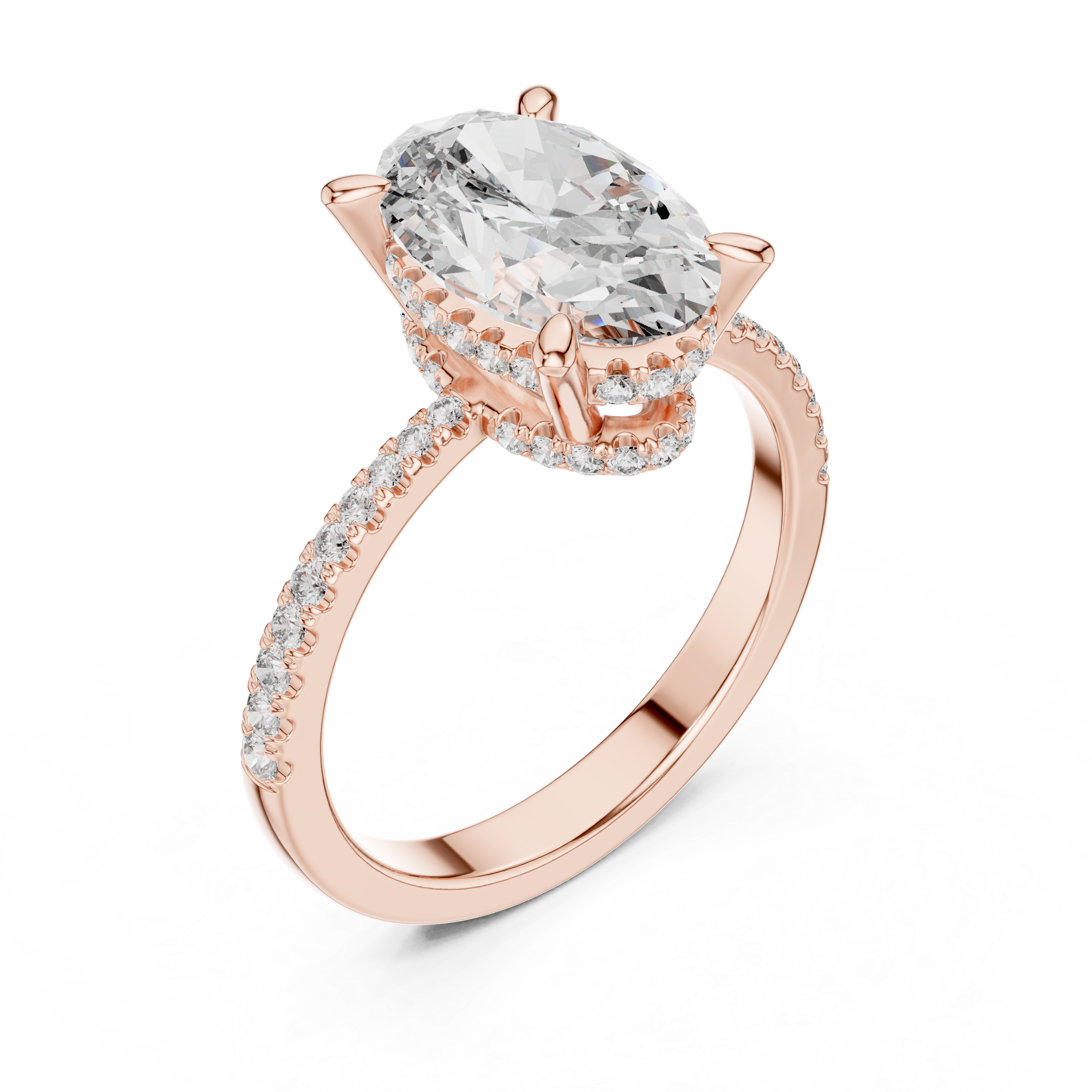 Lumora Oval Diamond Engagement Ring