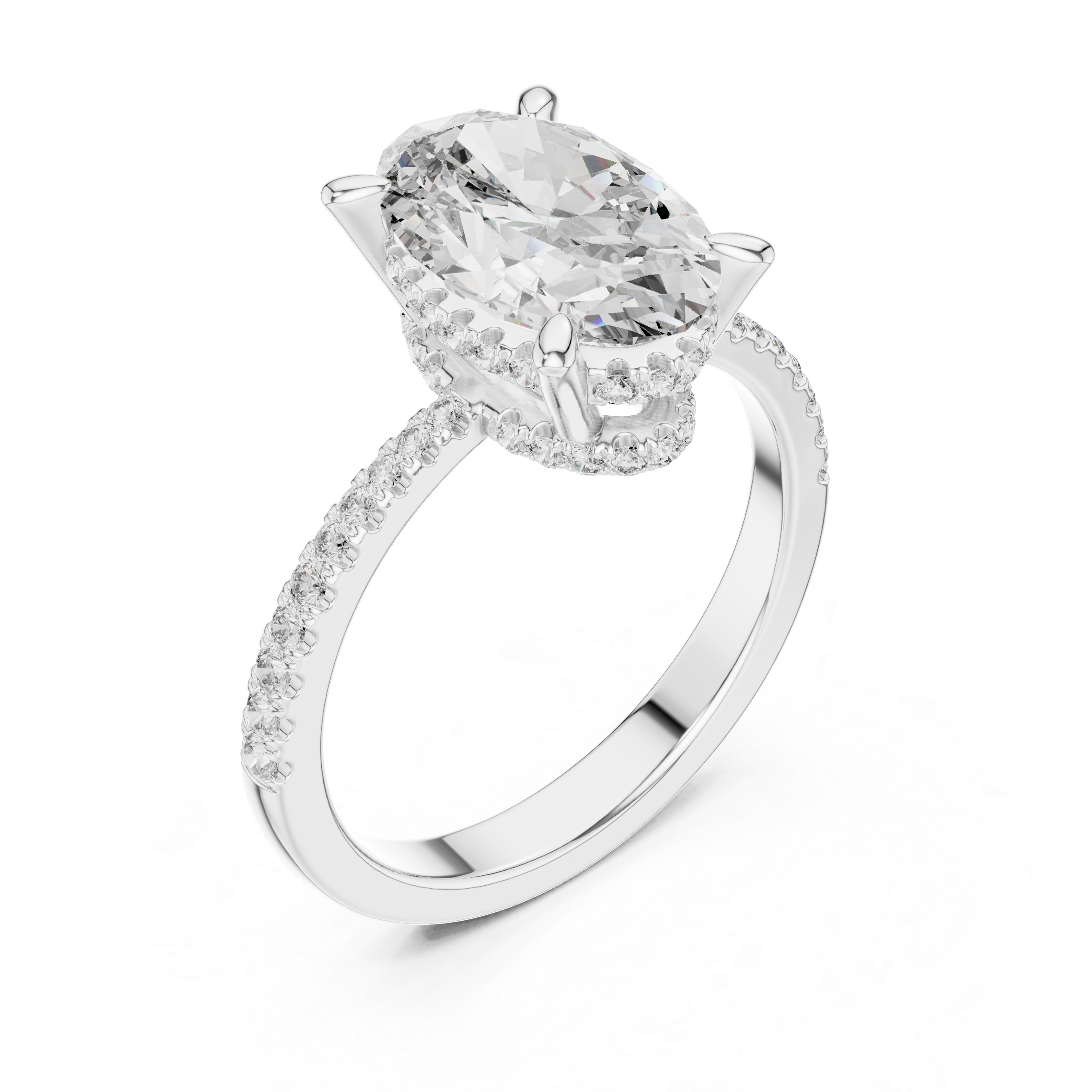 Lumora Oval Diamond Engagement Ring
