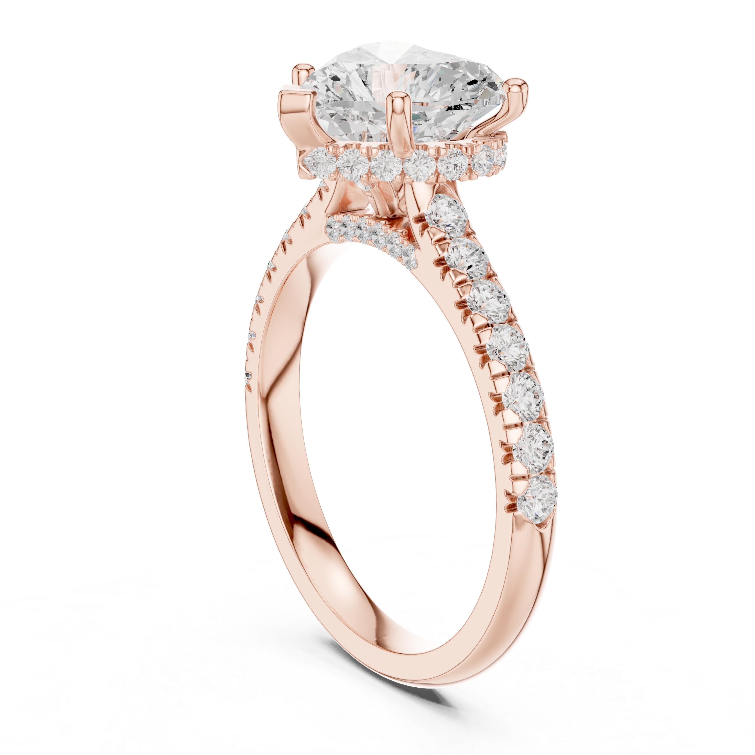 Everheart Heart-Cut Diamond Solitaire Engagement Ring
